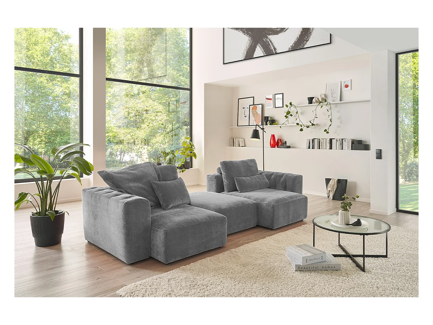 Nierenkissen - Grau Cord - SEPHI