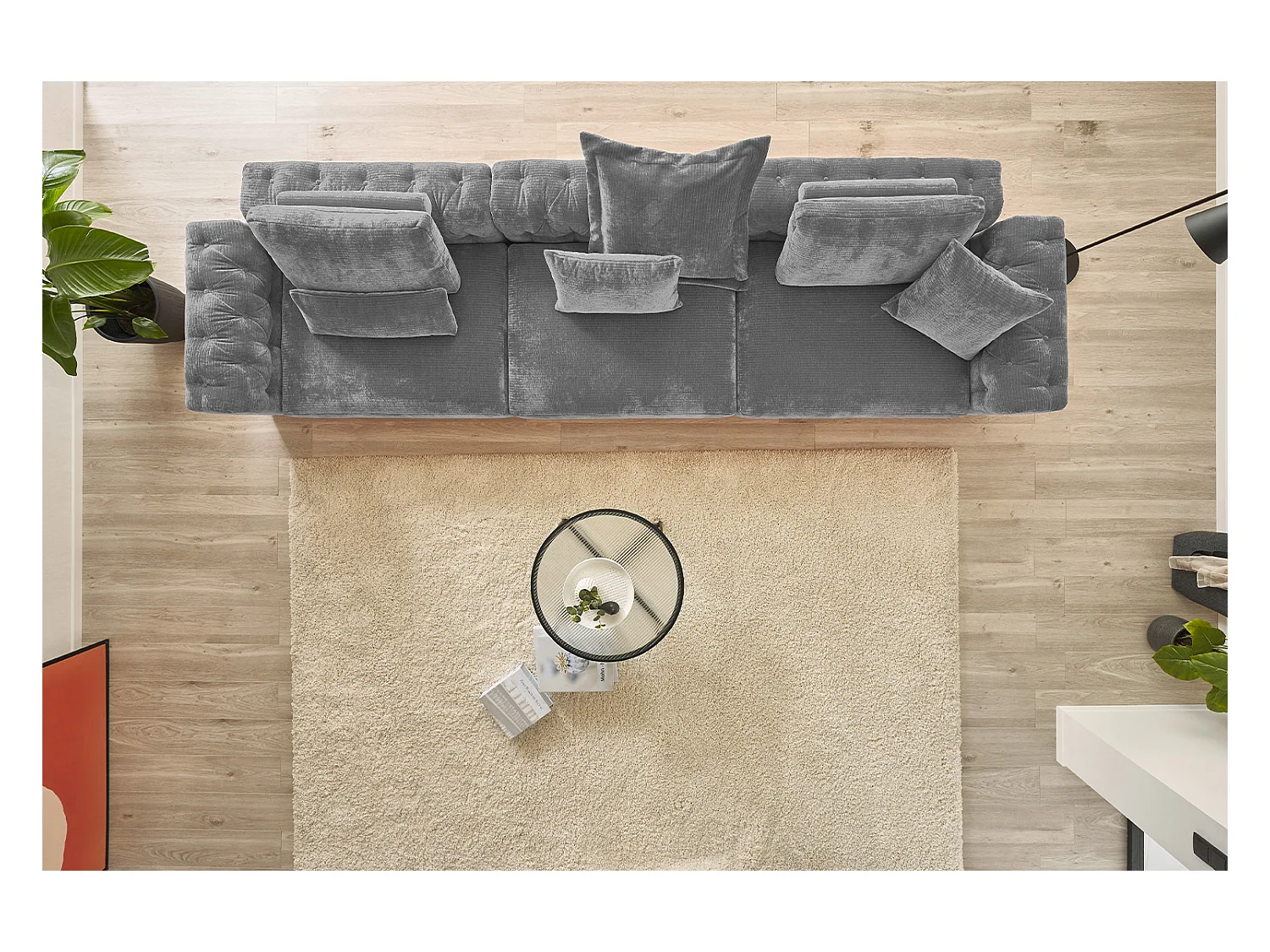 Nierenkissen - Grau Cord - SEPHI