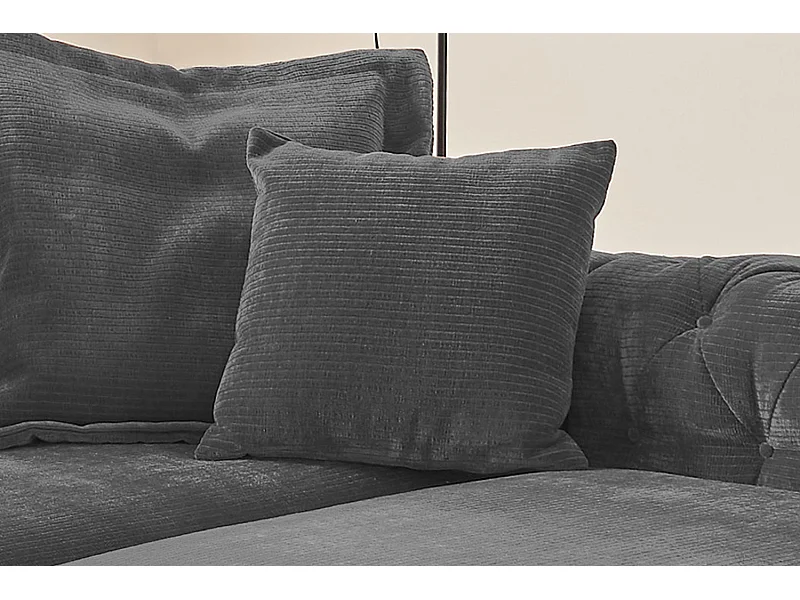 Coussin pointu - anthracite Velours côtelé - SEPHI