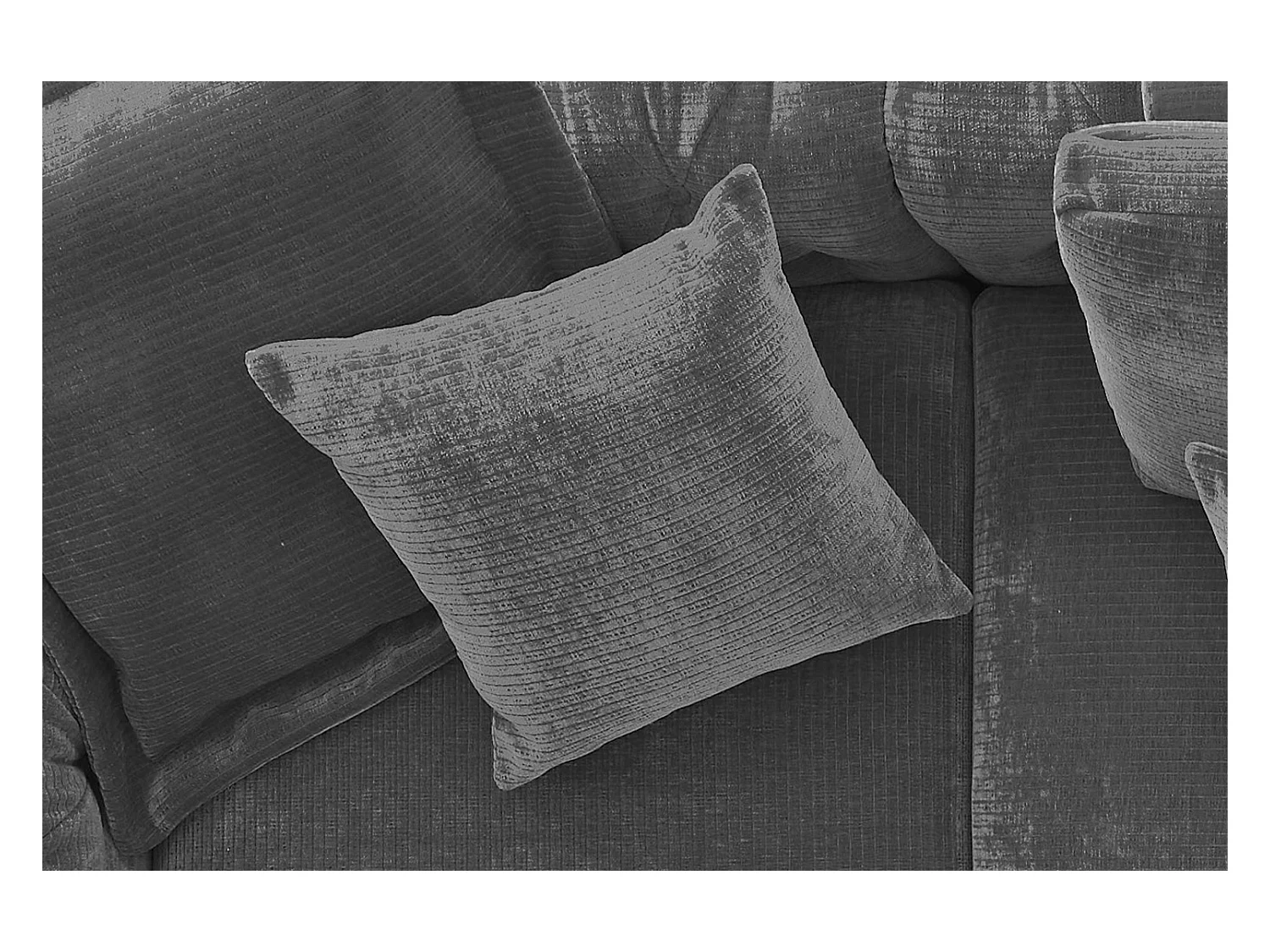 Coussin pointu - anthracite Velours côtelé - SEPHI