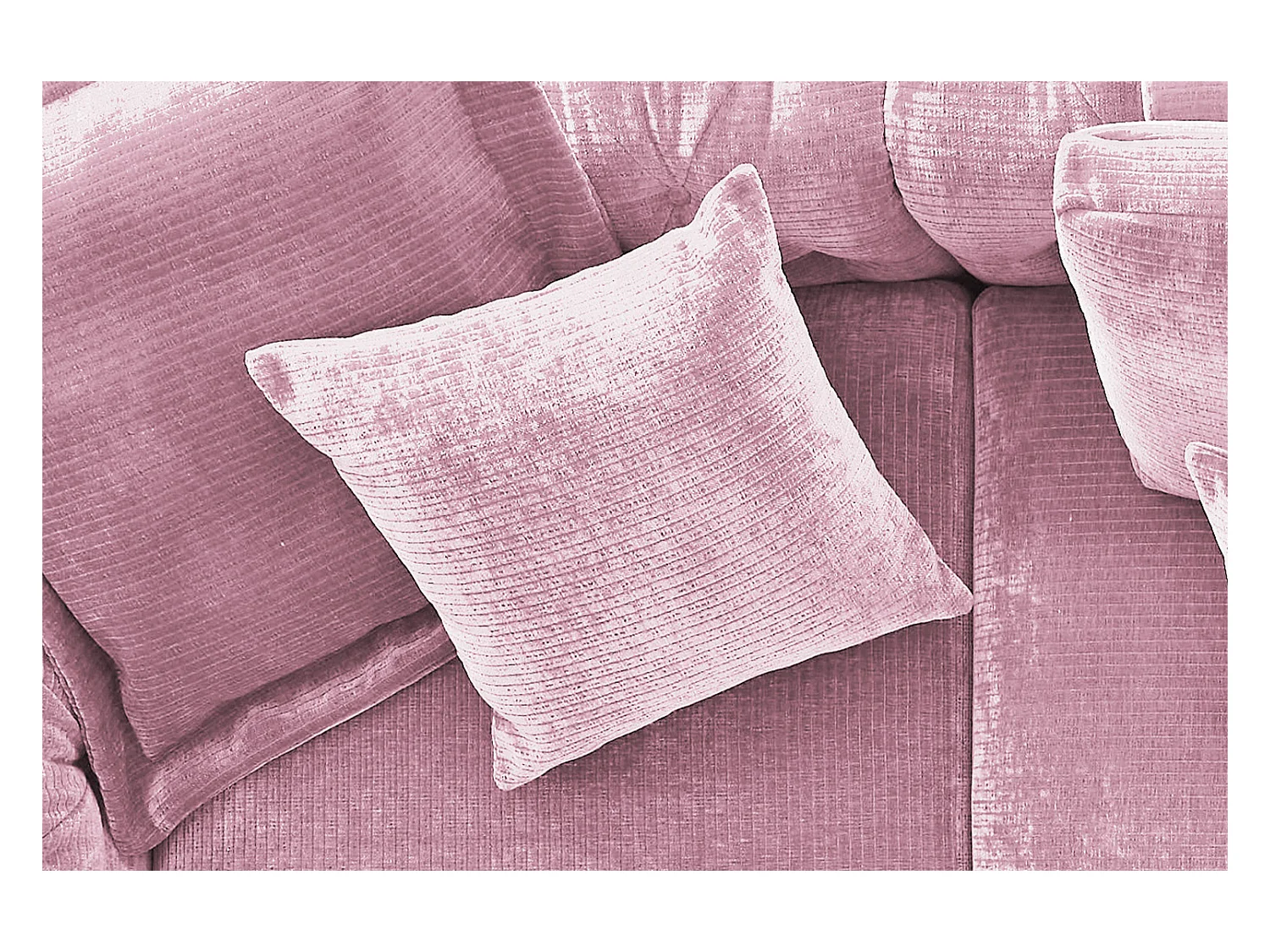 Coussin pointu - Rose Velours côtelé - SEPHI
