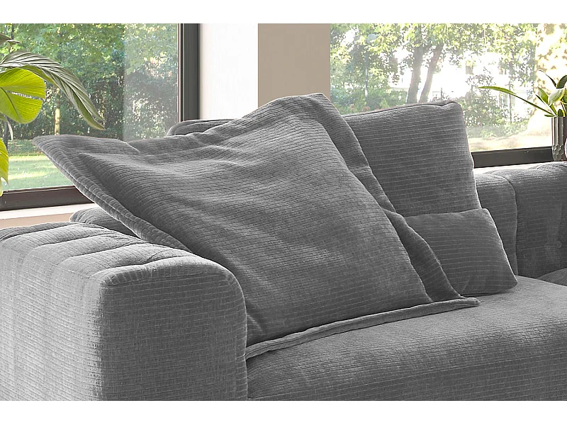 Cuscino Flutter - Grigio Velluto a coste - SEPHI