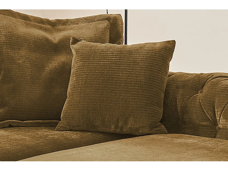 Coussin pointu - marron Velours côtelé - SEPHI