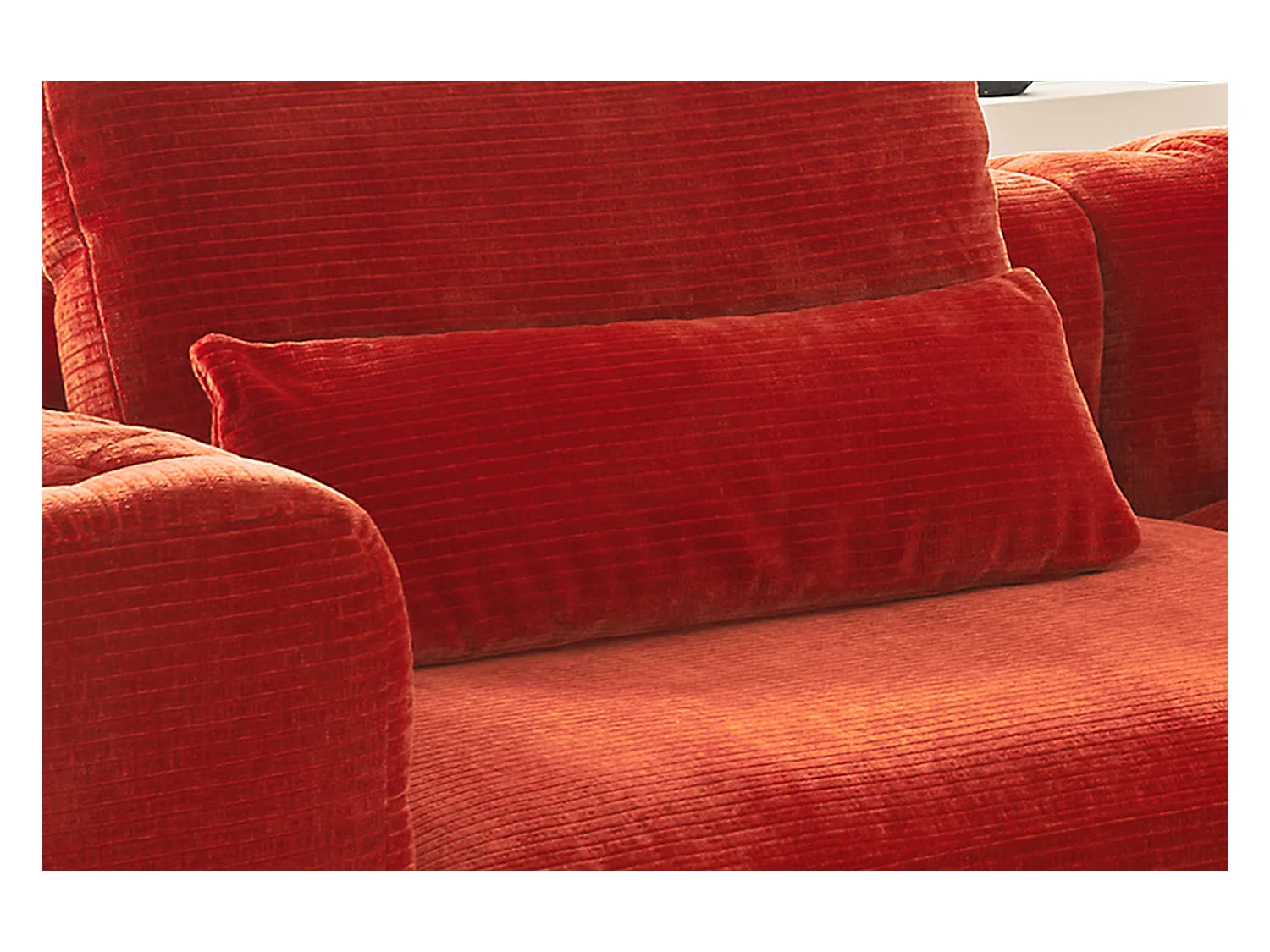 Coussin rénal - Rouge Velours côtelé - SEPHI