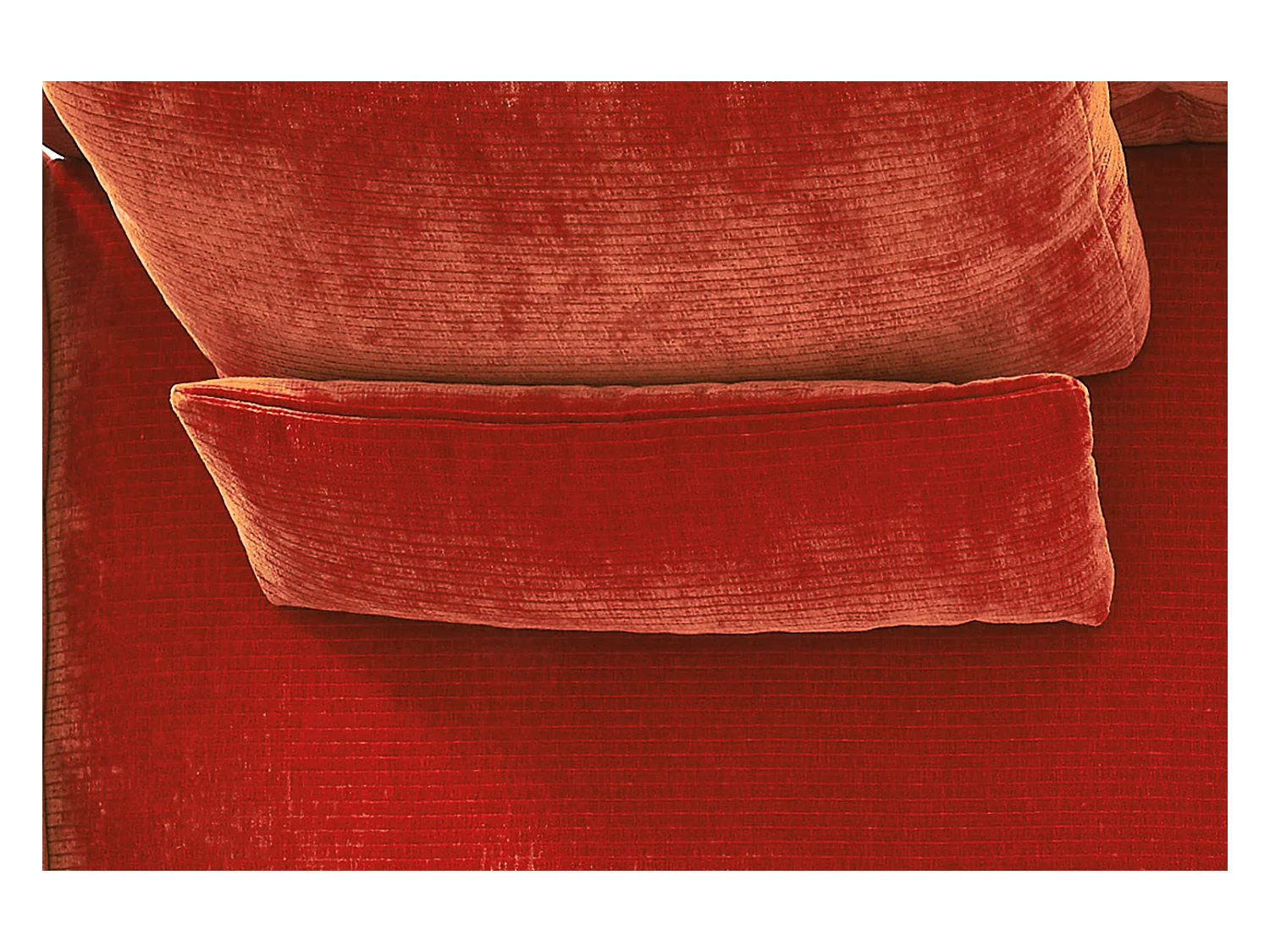 Coussin rénal - Rouge Velours côtelé - SEPHI