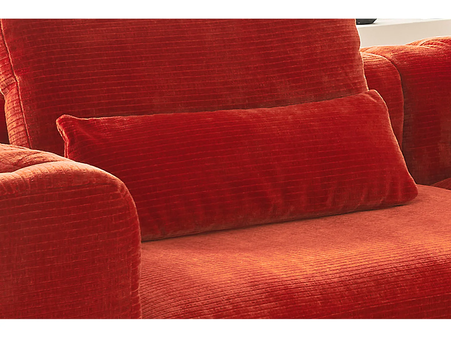 Coussin rénal - Rouge Velours côtelé - SEPHI