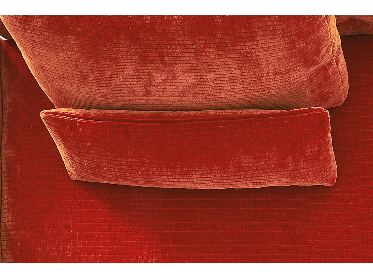 Coussin rénal - Rouge Velours côtelé - SEPHI