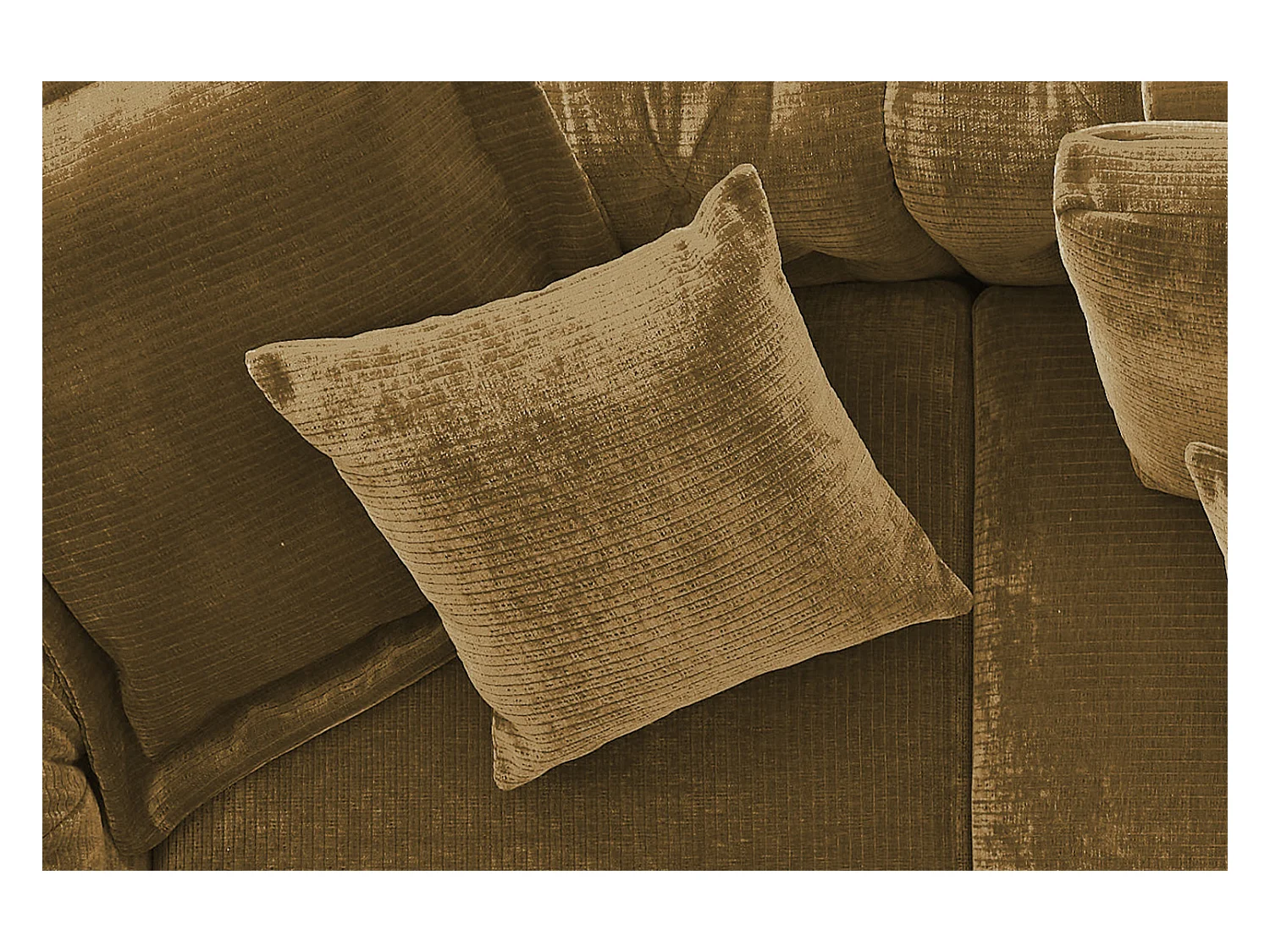 Coussin pointu - marron Velours côtelé - SEPHI