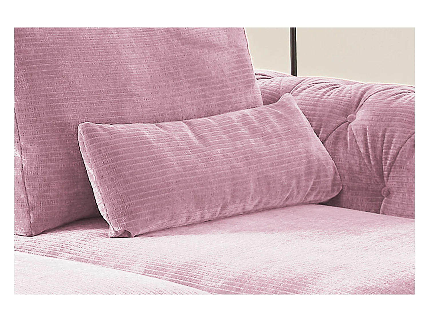 Coussin rénal - Rose Velours côtelé - SEPHI