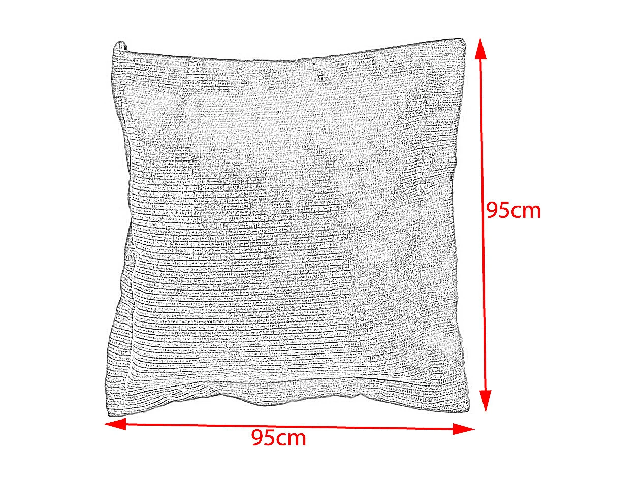 Cuscino Flutter - antracite Velluto a coste - SEPHI