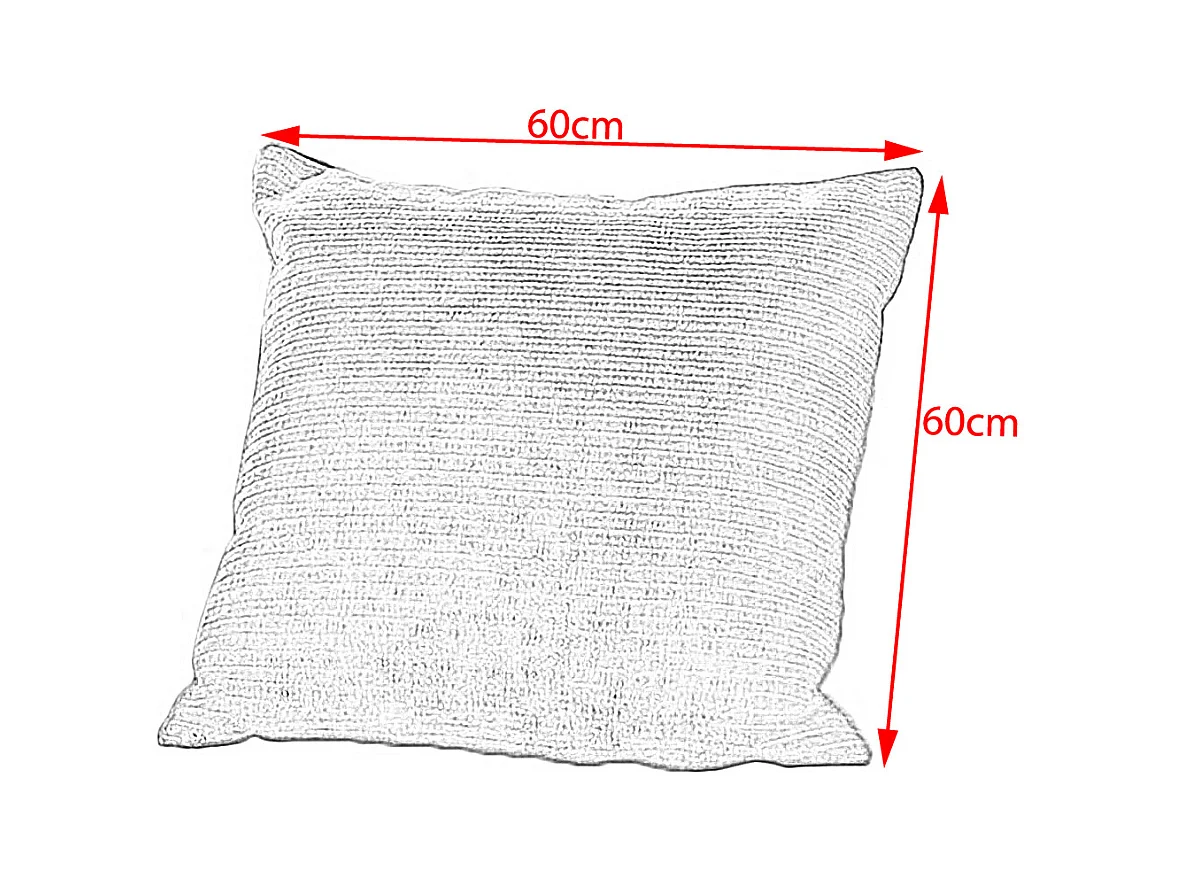 Coussin pointu - argent Velours côtelé - SEPHI