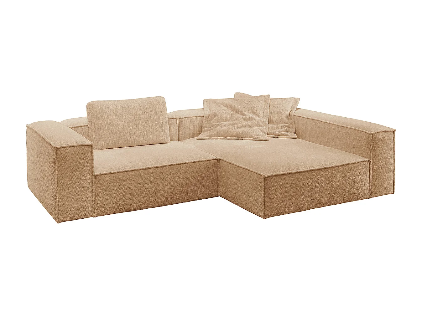 Divano angolare - marrone tessitura piatta - CARMO