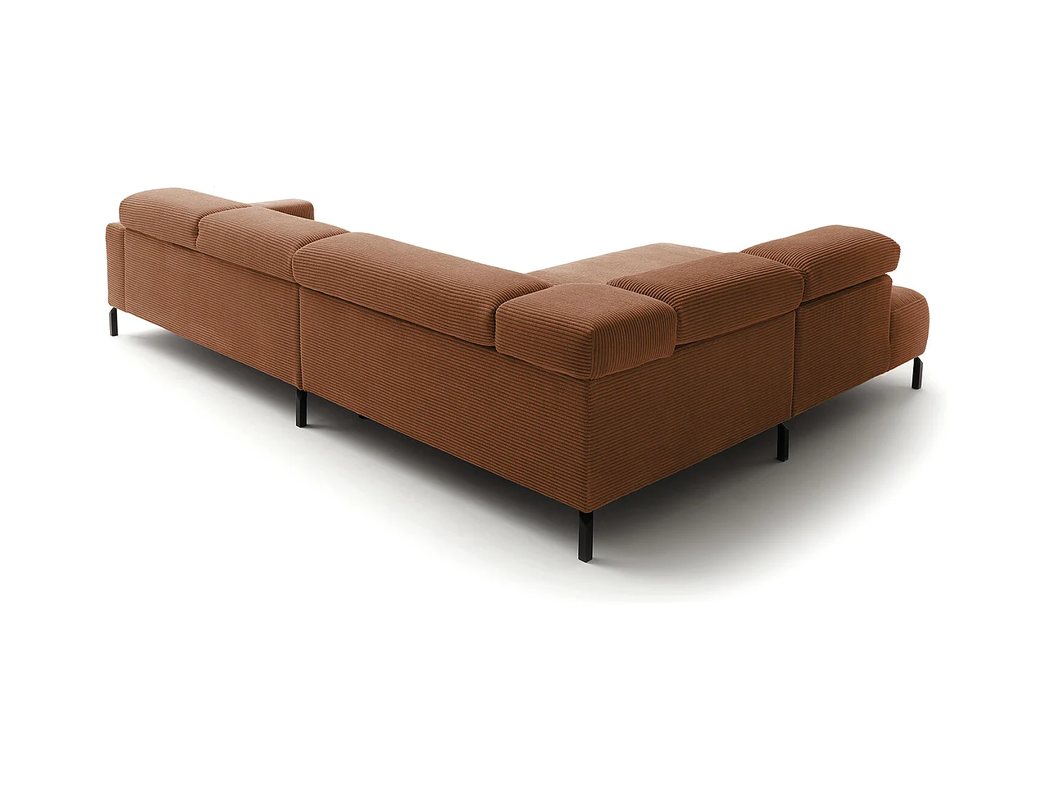 Ecksofa - Braun Cord - DELIA