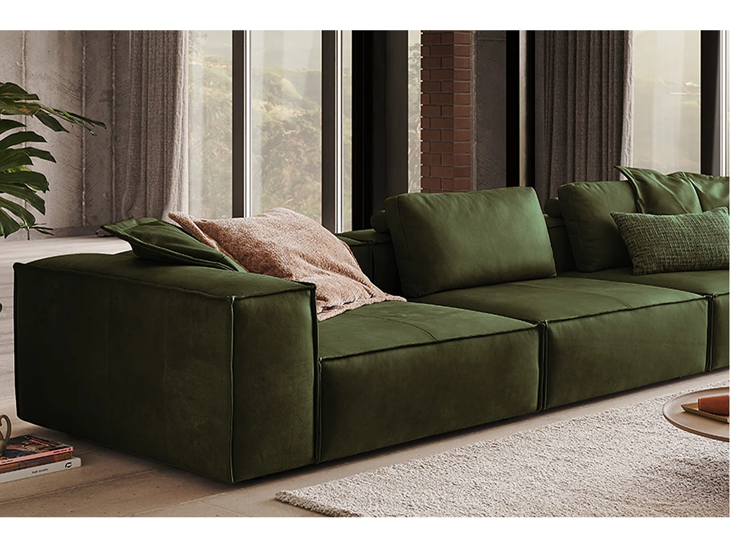 Bank - Groen Leer - CARMO