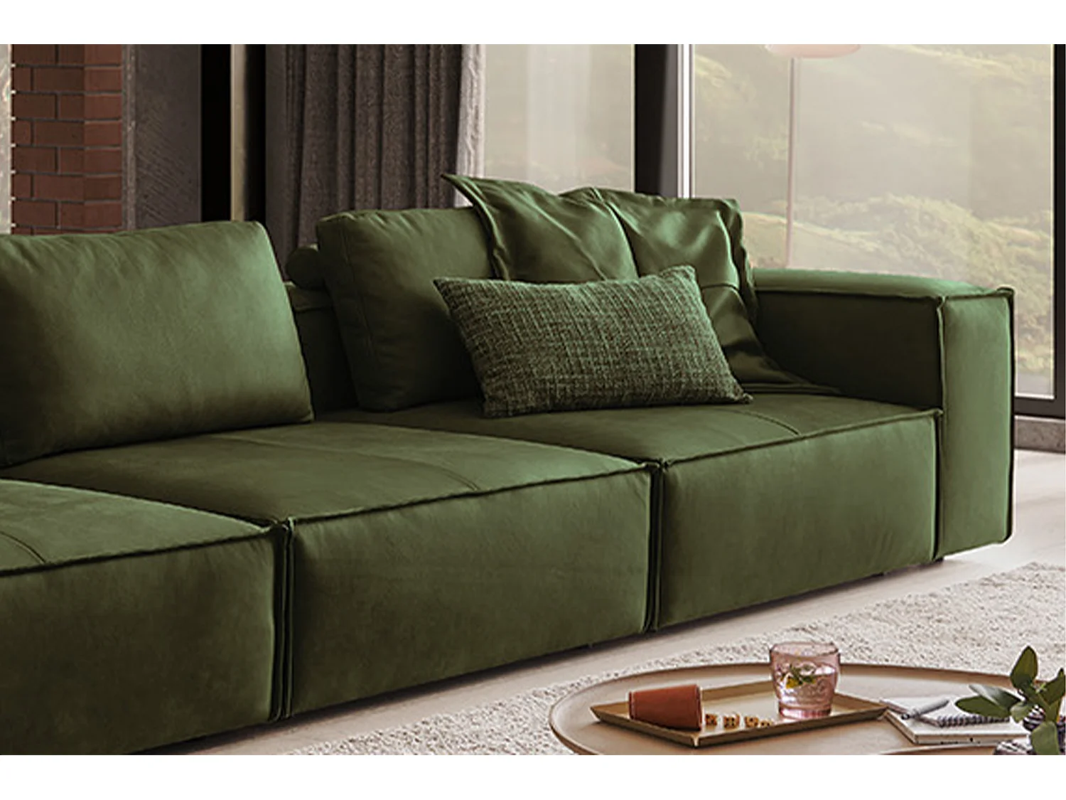 Bank - Groen Leer - CARMO