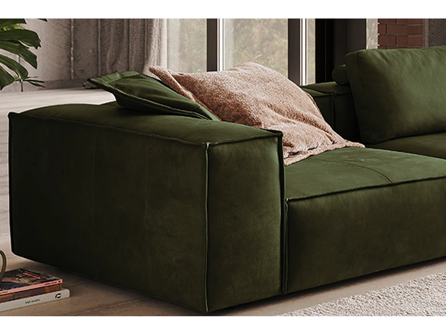 Sofa - Grün Leder - CARMO