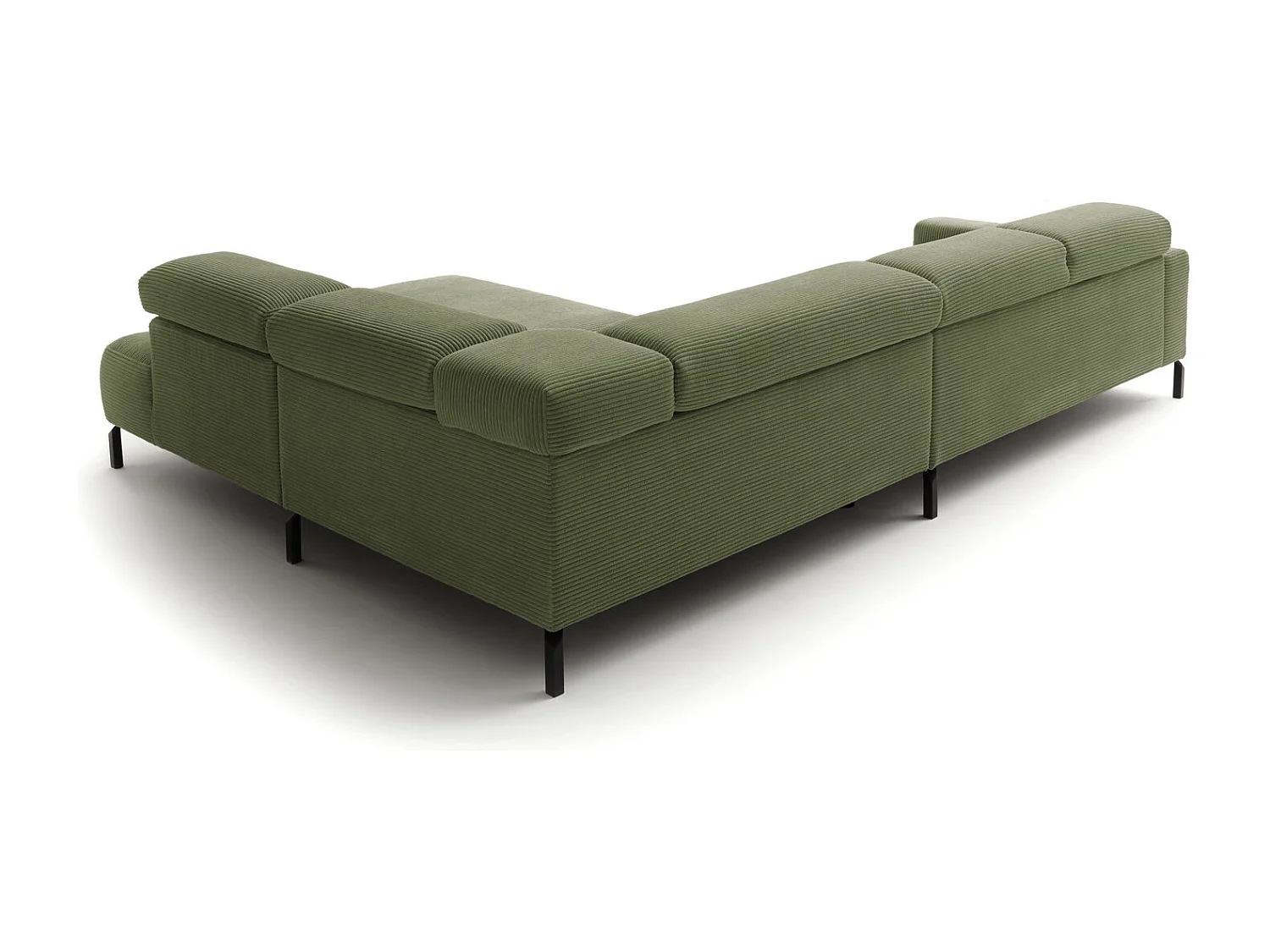 Ecksofa - Grün Cord - DELIA