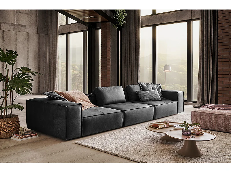 Sofá - antracita piel - CARMO