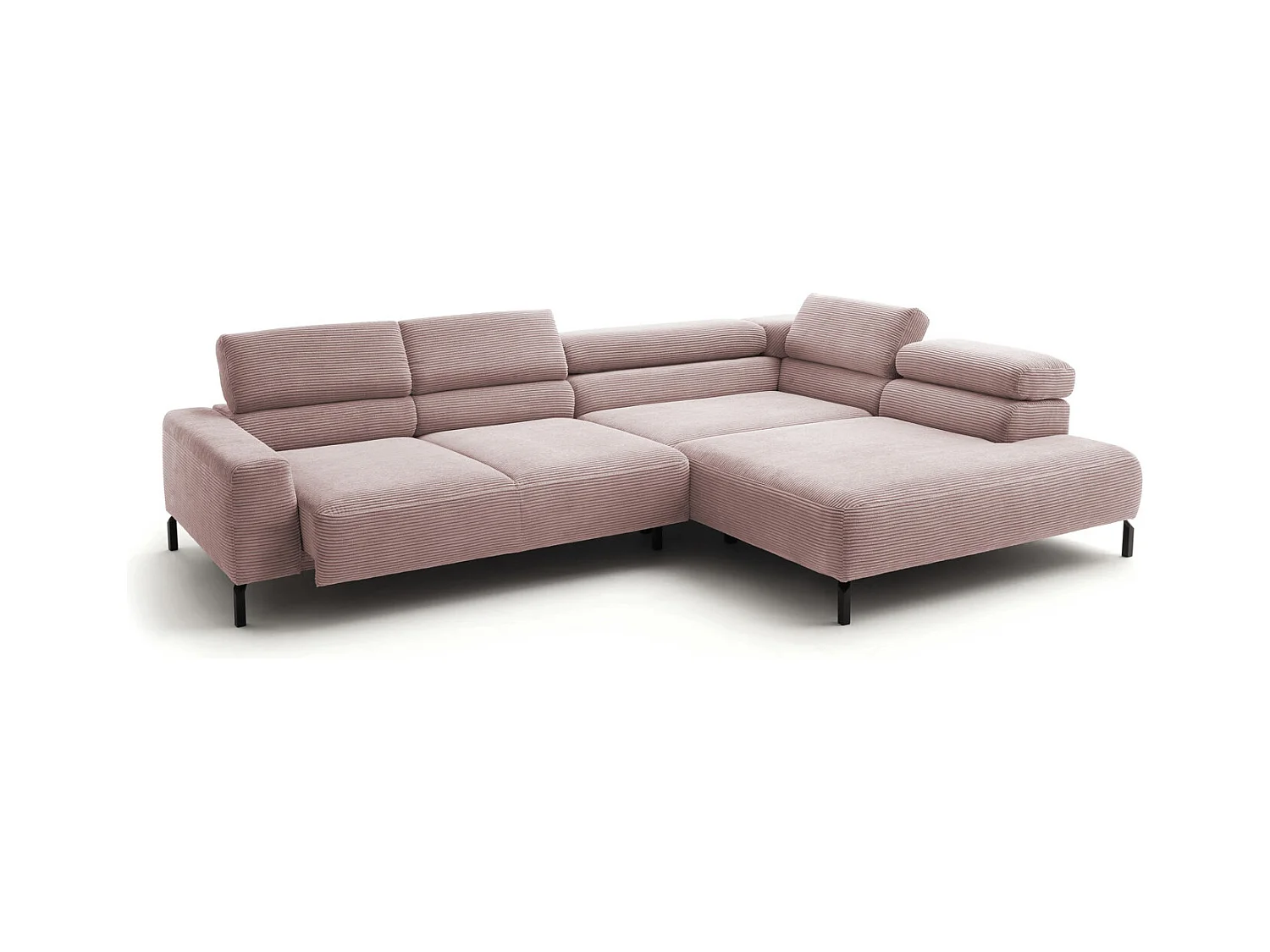 Hoekbank - Roze Koord - DELIA