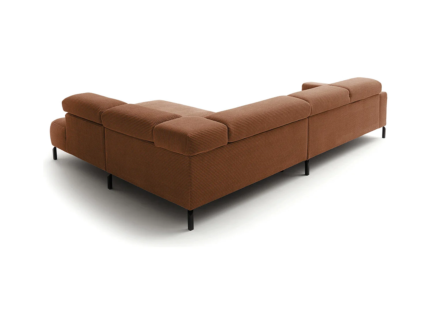 Sofá esquinero - marrón Pana - DELIA