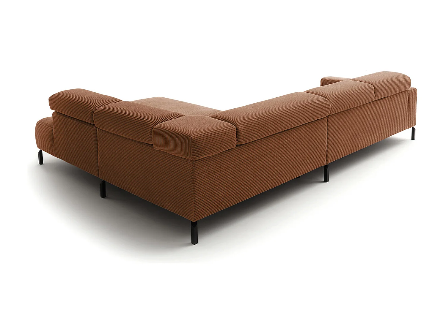 Sofá esquinero - marrón Pana - DELIA