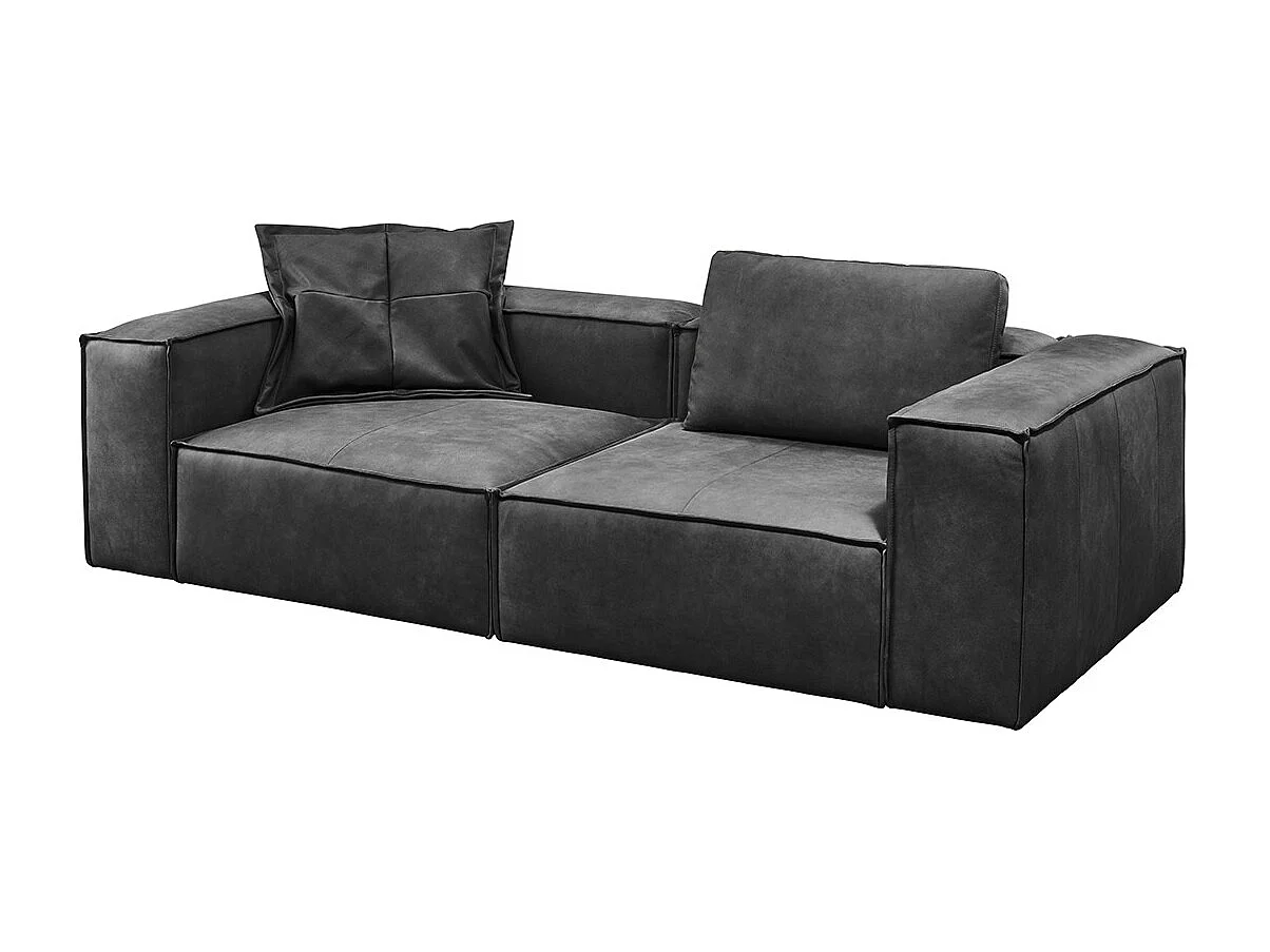 Sofa - Anthrazit Leder - CARMO