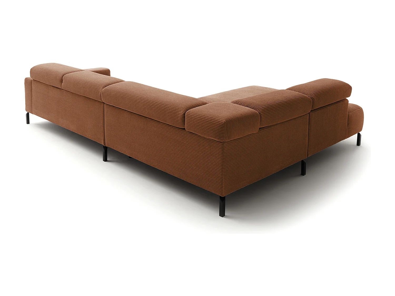 Ecksofa - Braun Cord - DELIA