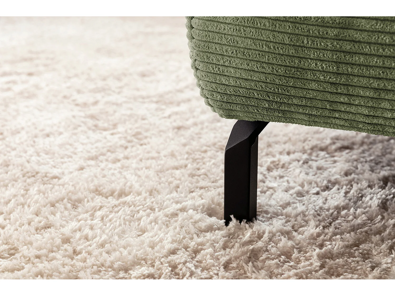 Ecksofa - Grün Cord - DELIA