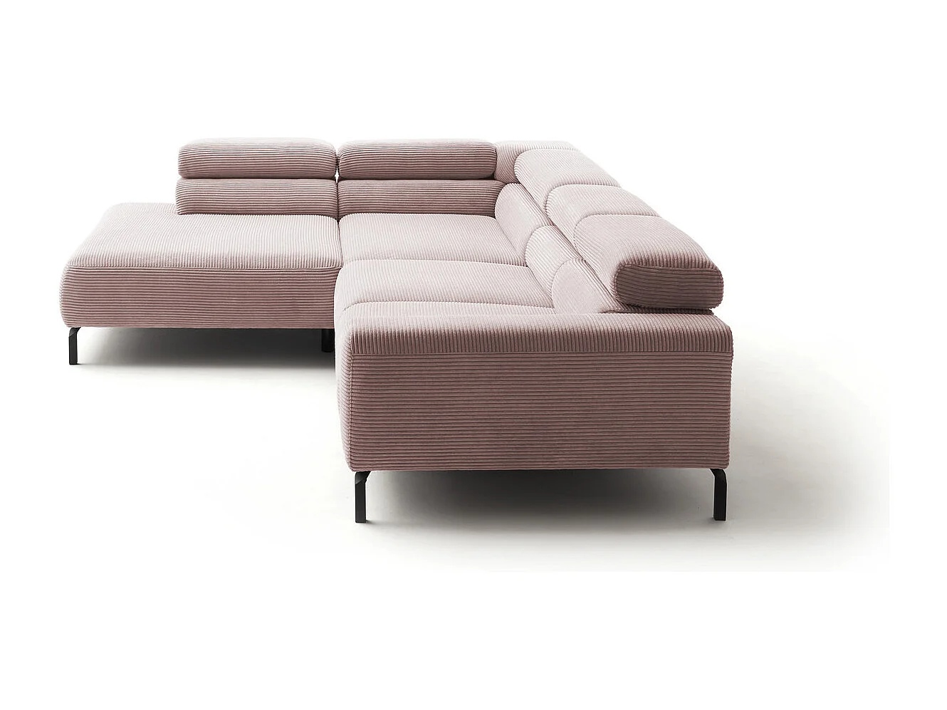Ecksofa - Pink Cord - DELIA