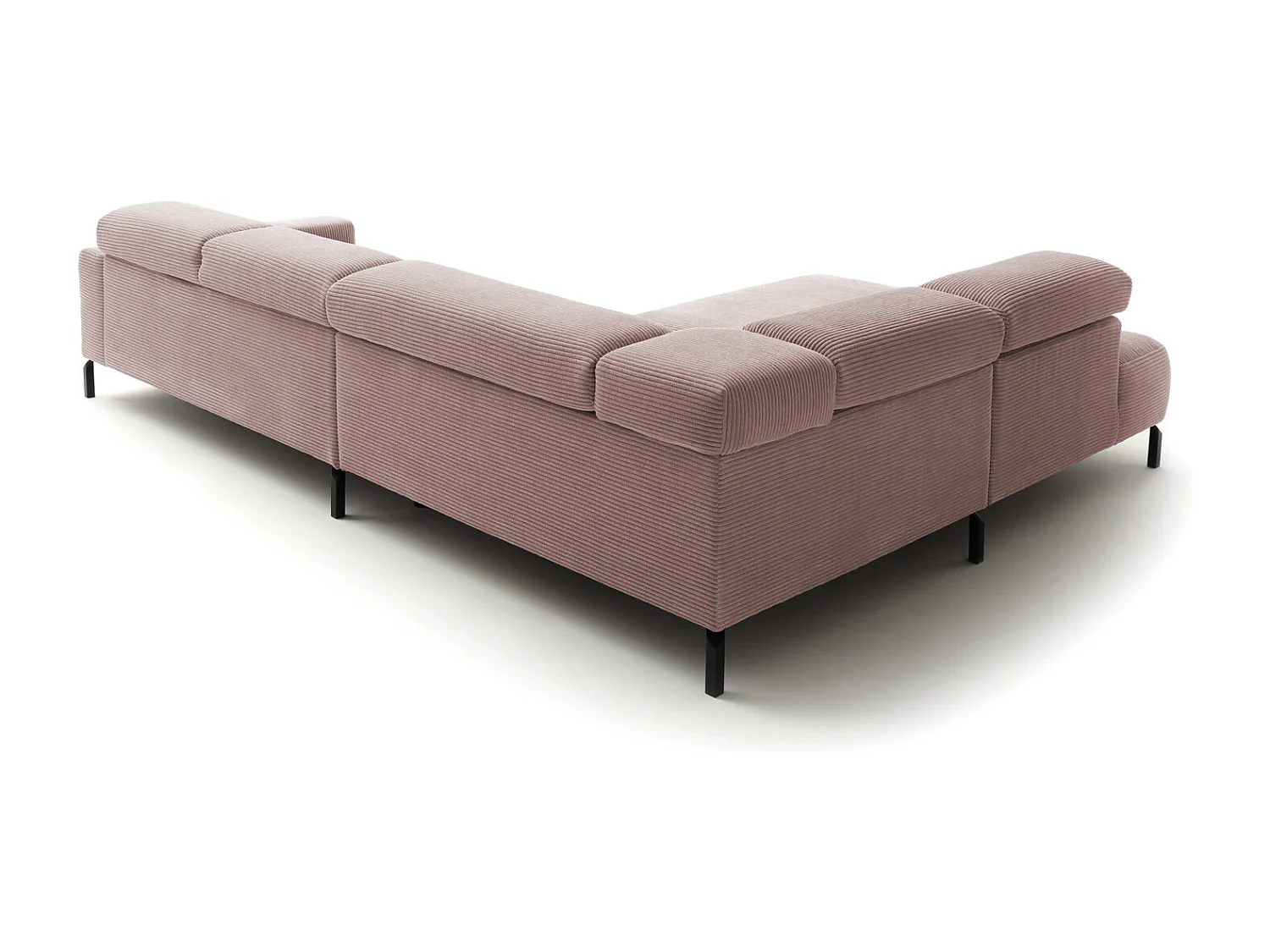 Ecksofa - Pink Cord - DELIA