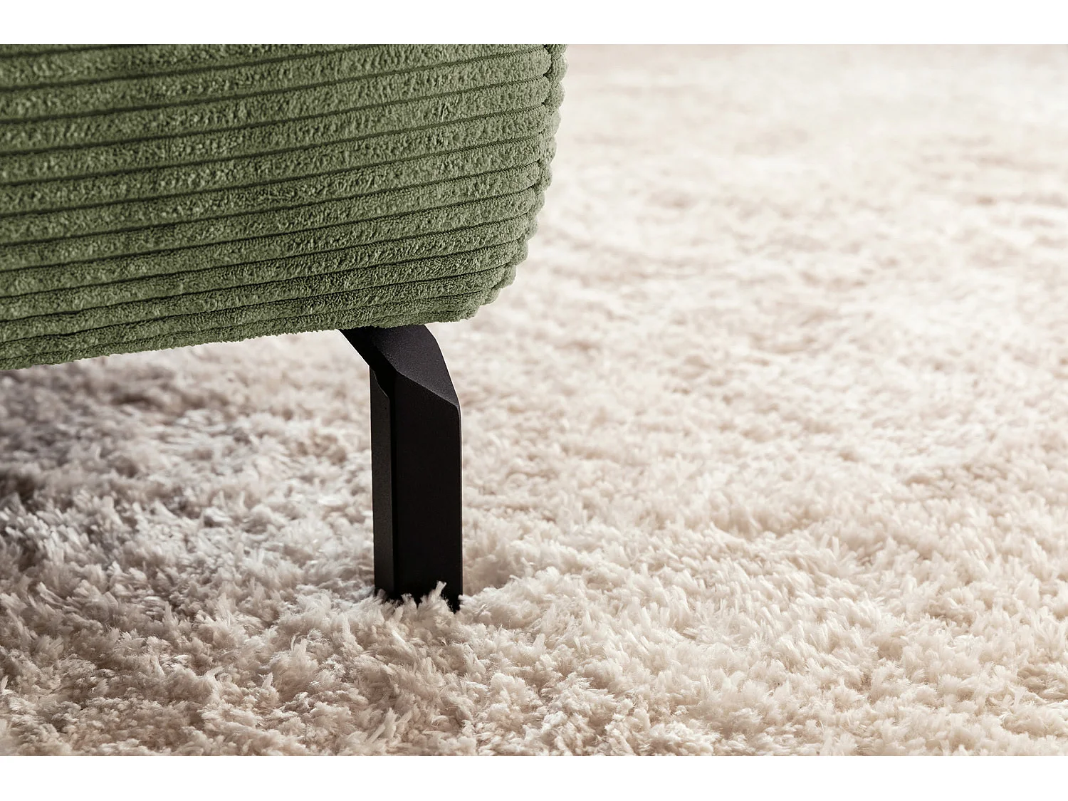 Ecksofa - Grün Cord - DELIA