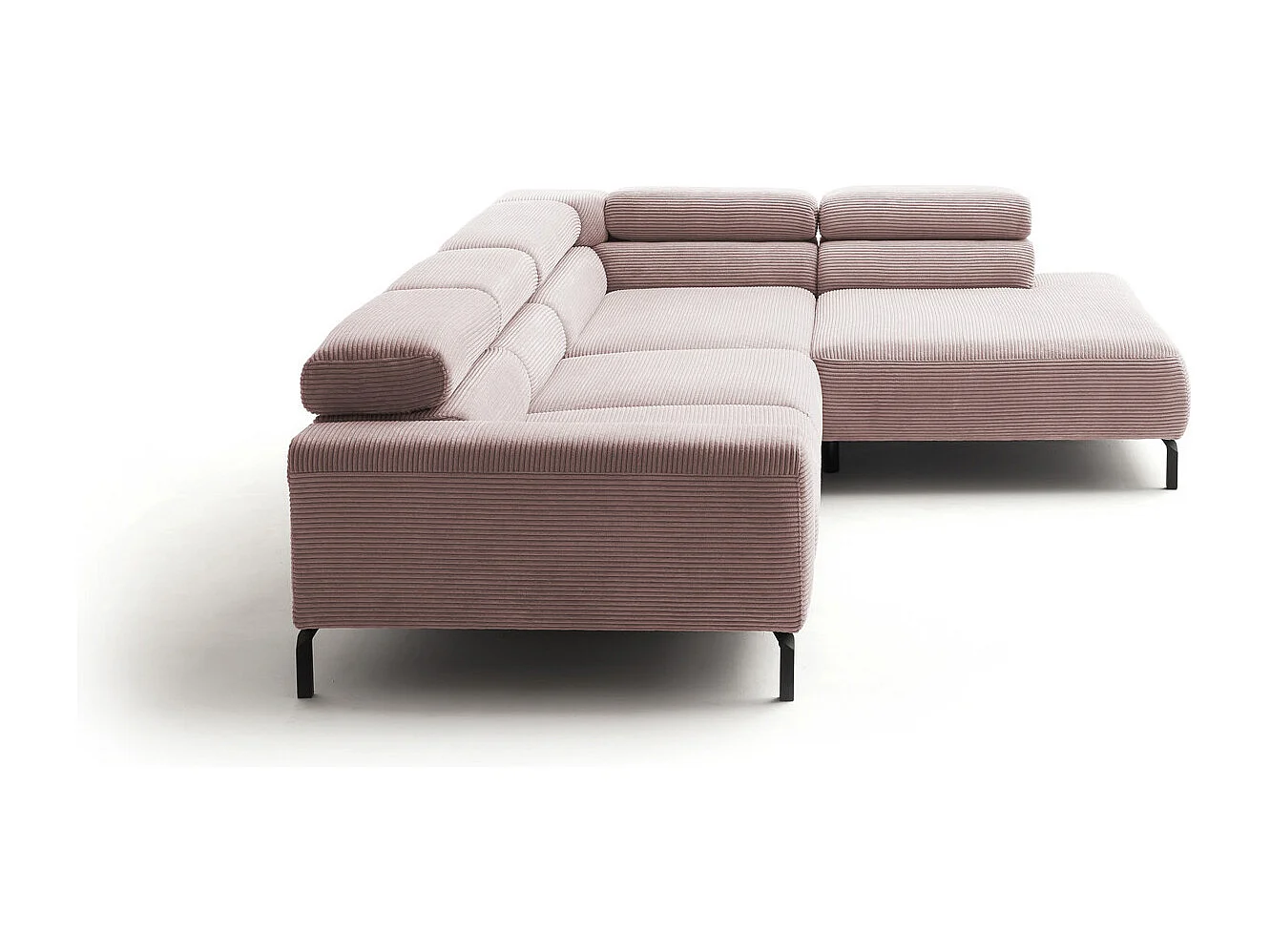 Ecksofa - Pink Cord - DELIA