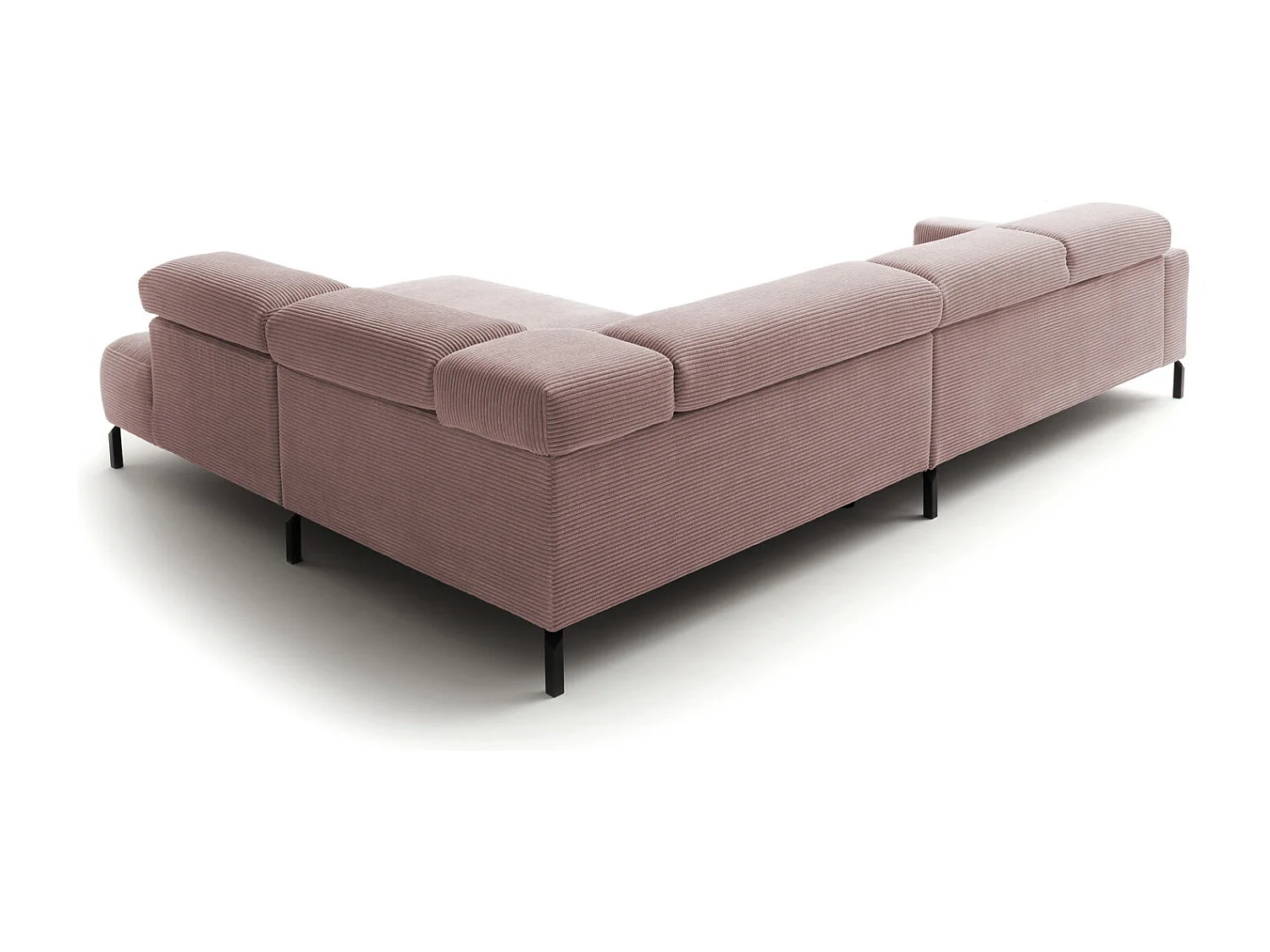 Ecksofa - Pink Cord - DELIA