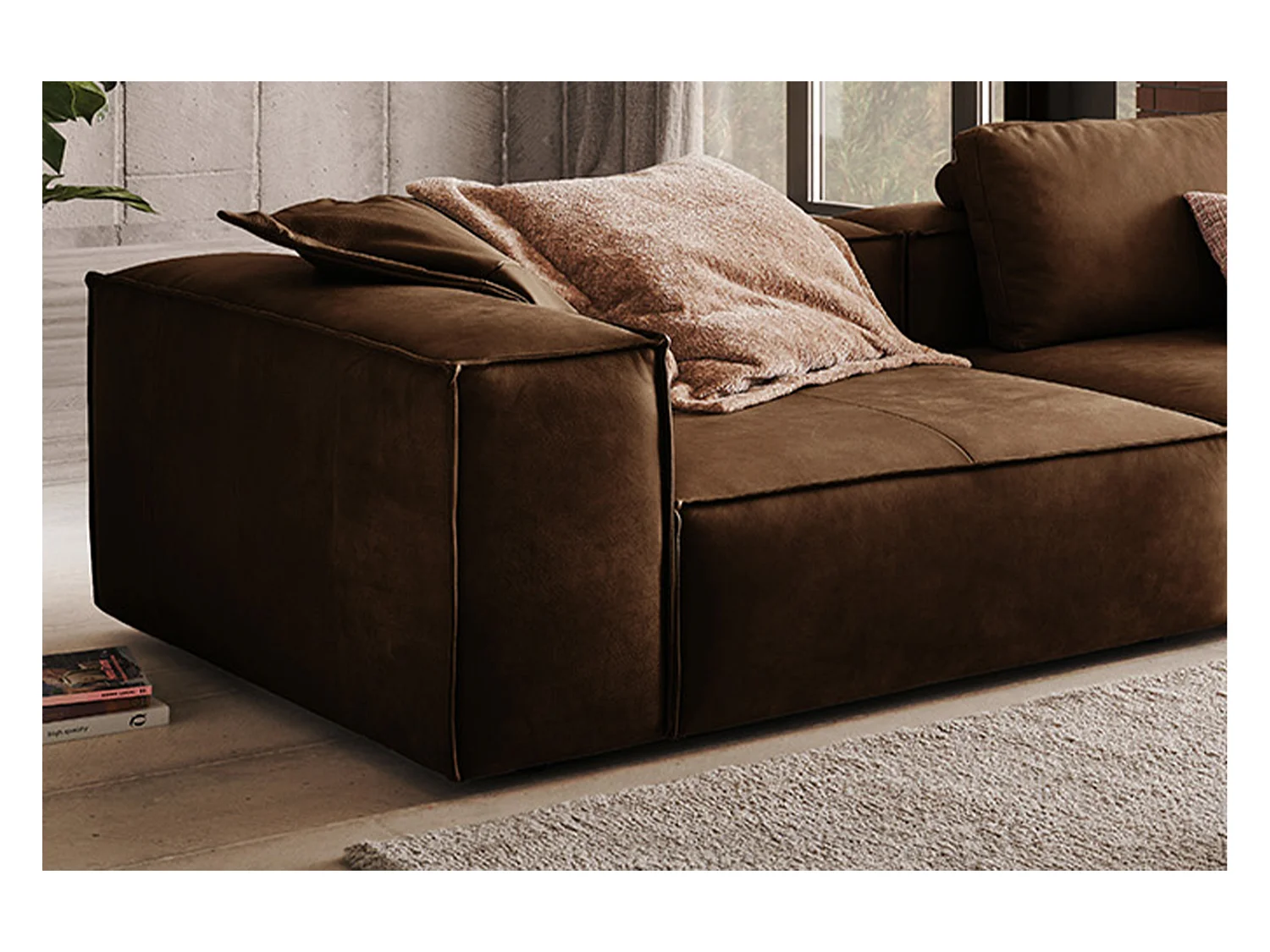 Divano - marrone pelle - CARMO