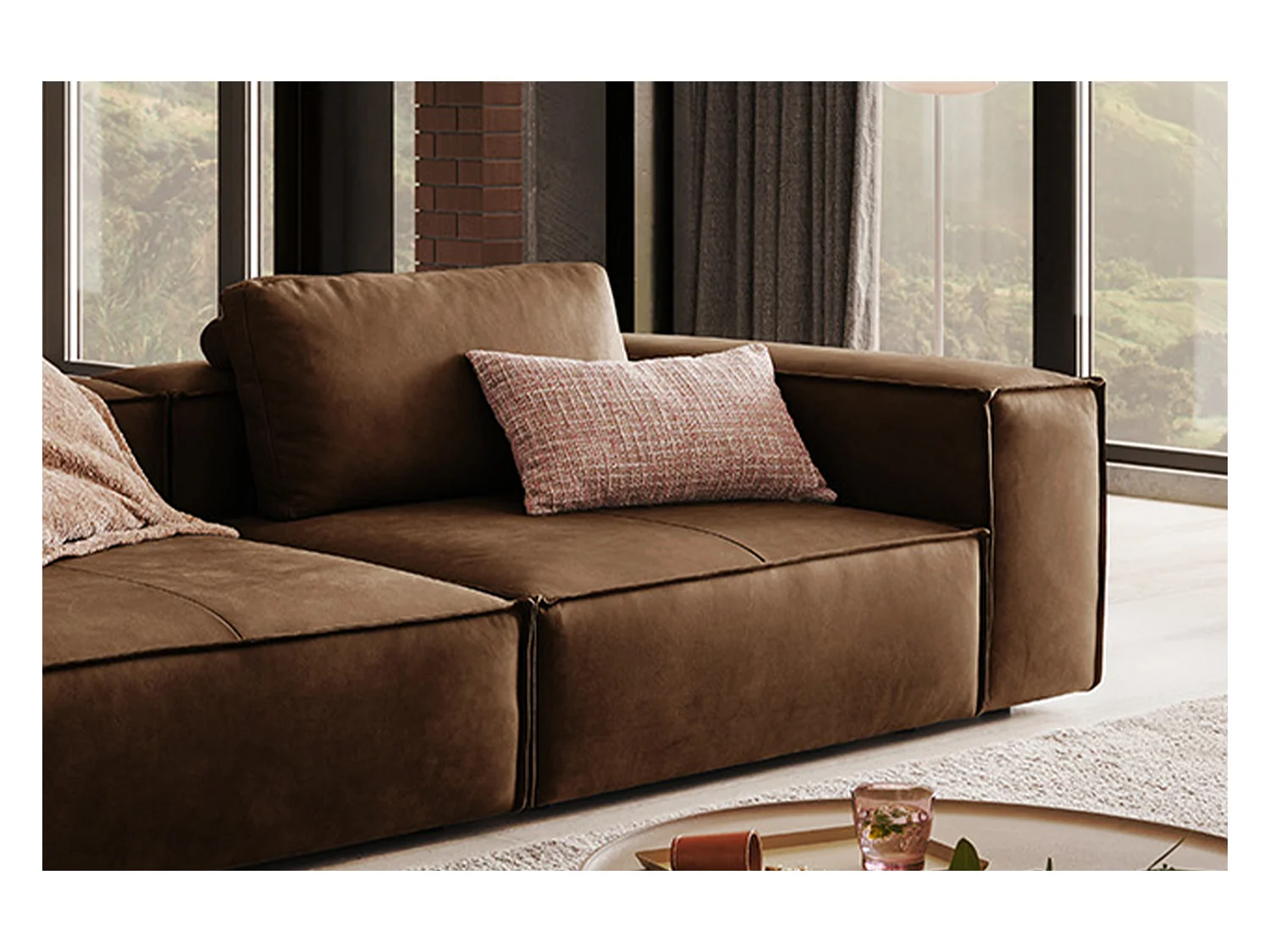 Divano - marrone pelle - CARMO