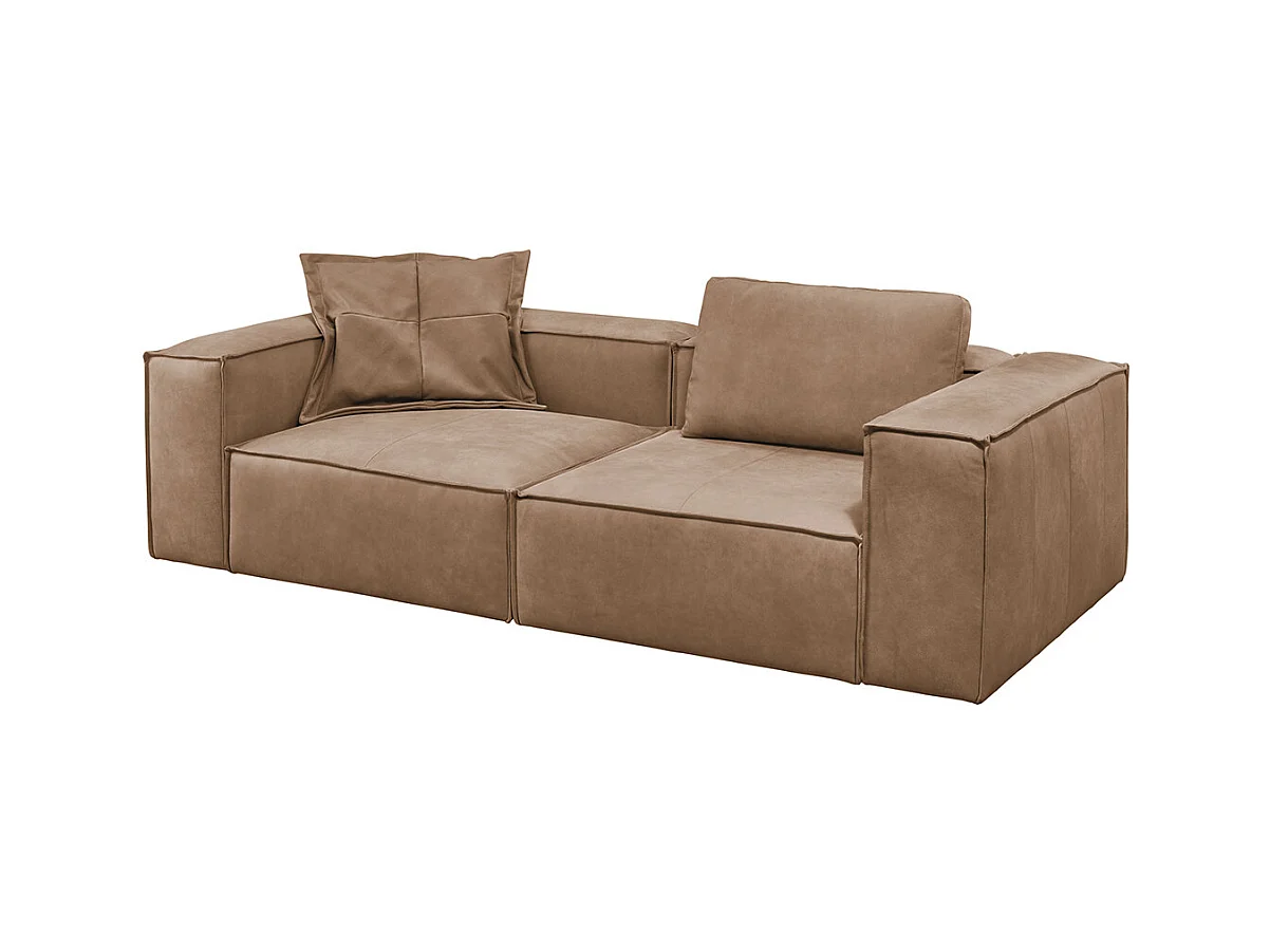 Sofa - Taupe Leder - CARMO