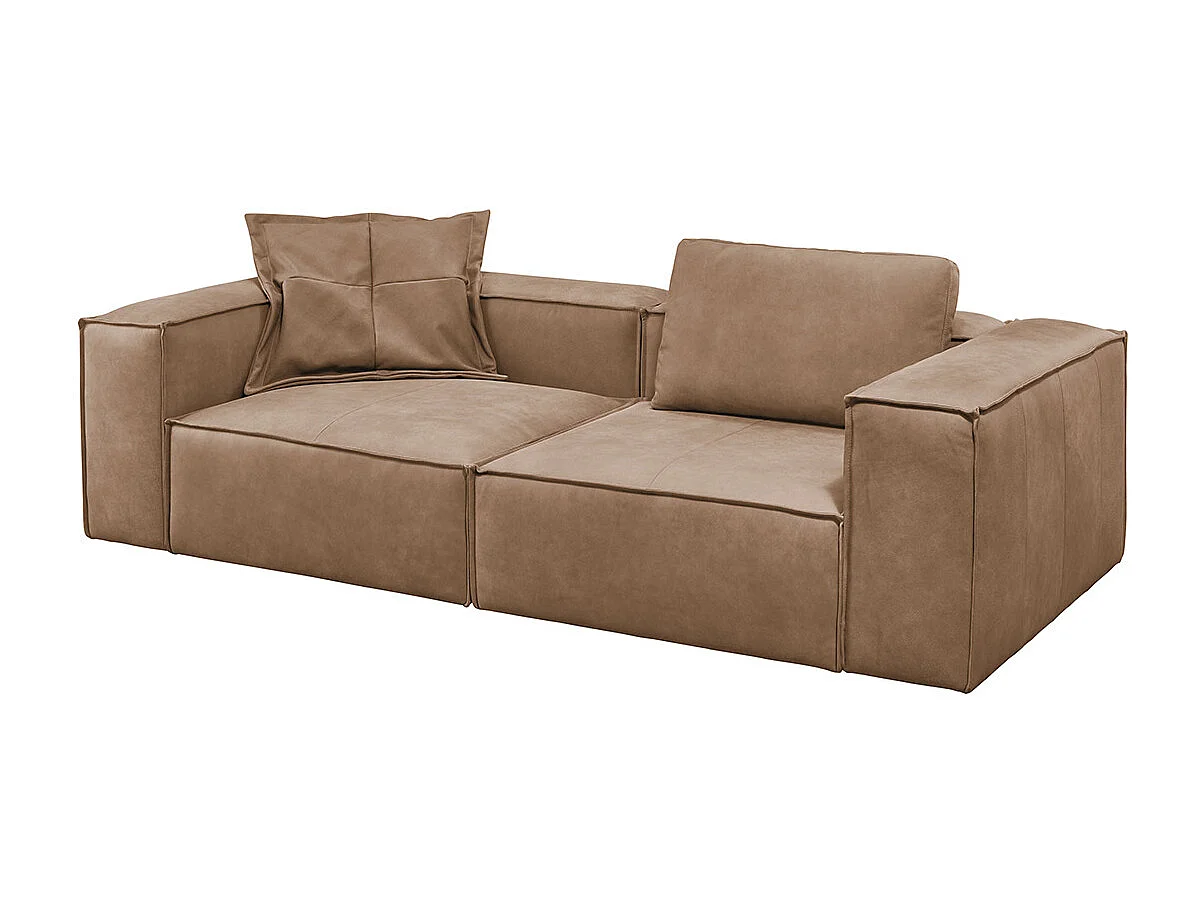 Sofa - Taupe Leder - CARMO