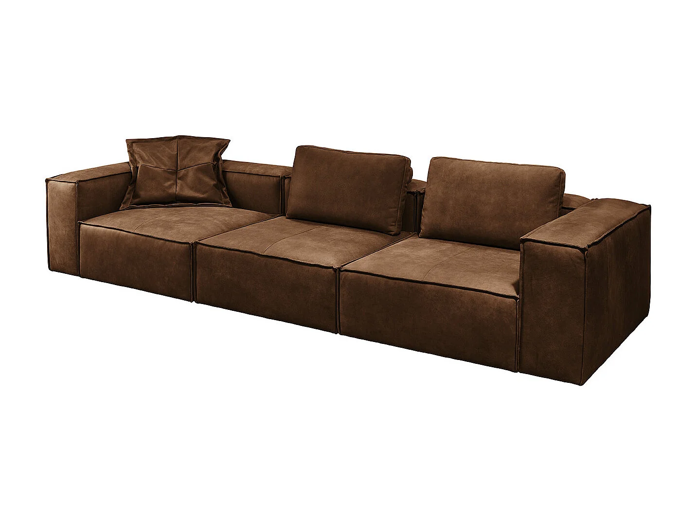 Sofa - Braun Leder - CARMO