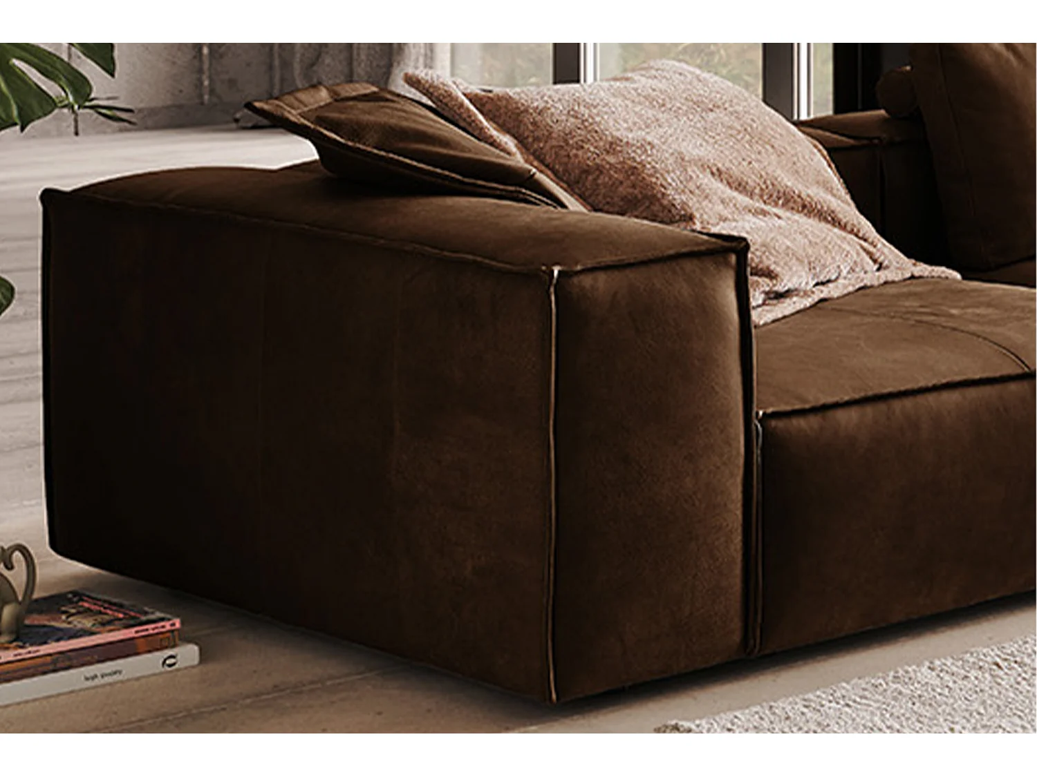 Sofa - Braun Leder - CARMO