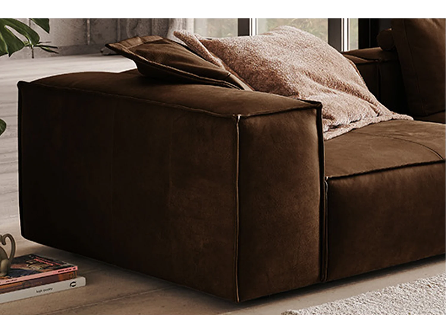 Sofa - Braun Leder - CARMO