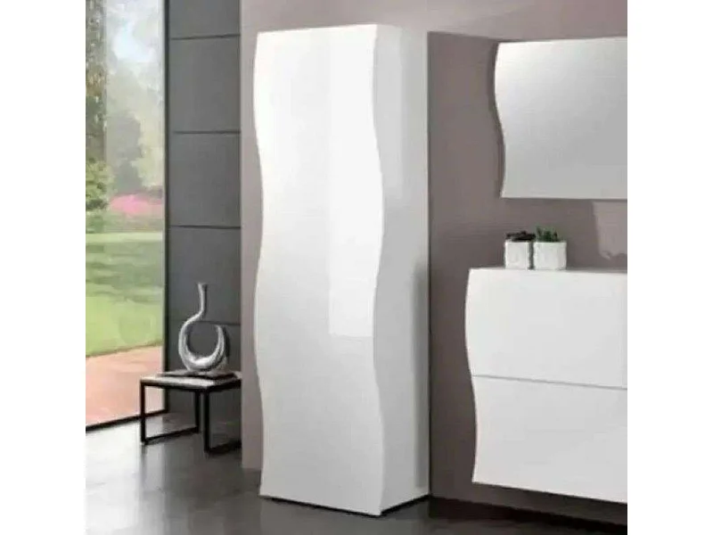 Mobile colonna ONDA L 63 x H 187.2 x P 40 cm bianco lucido