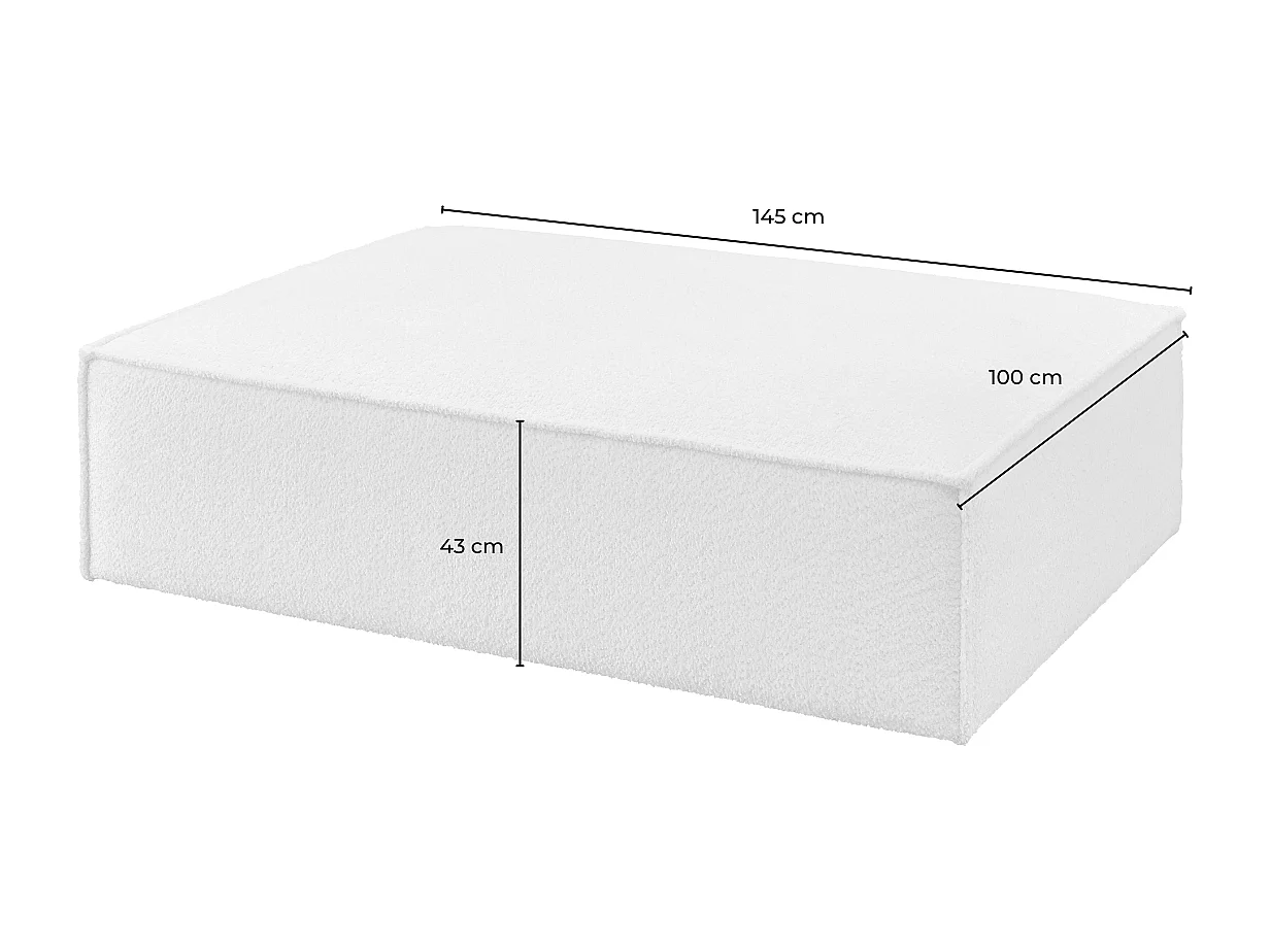 Canapé d'angle - beige tissage plat - CARMO