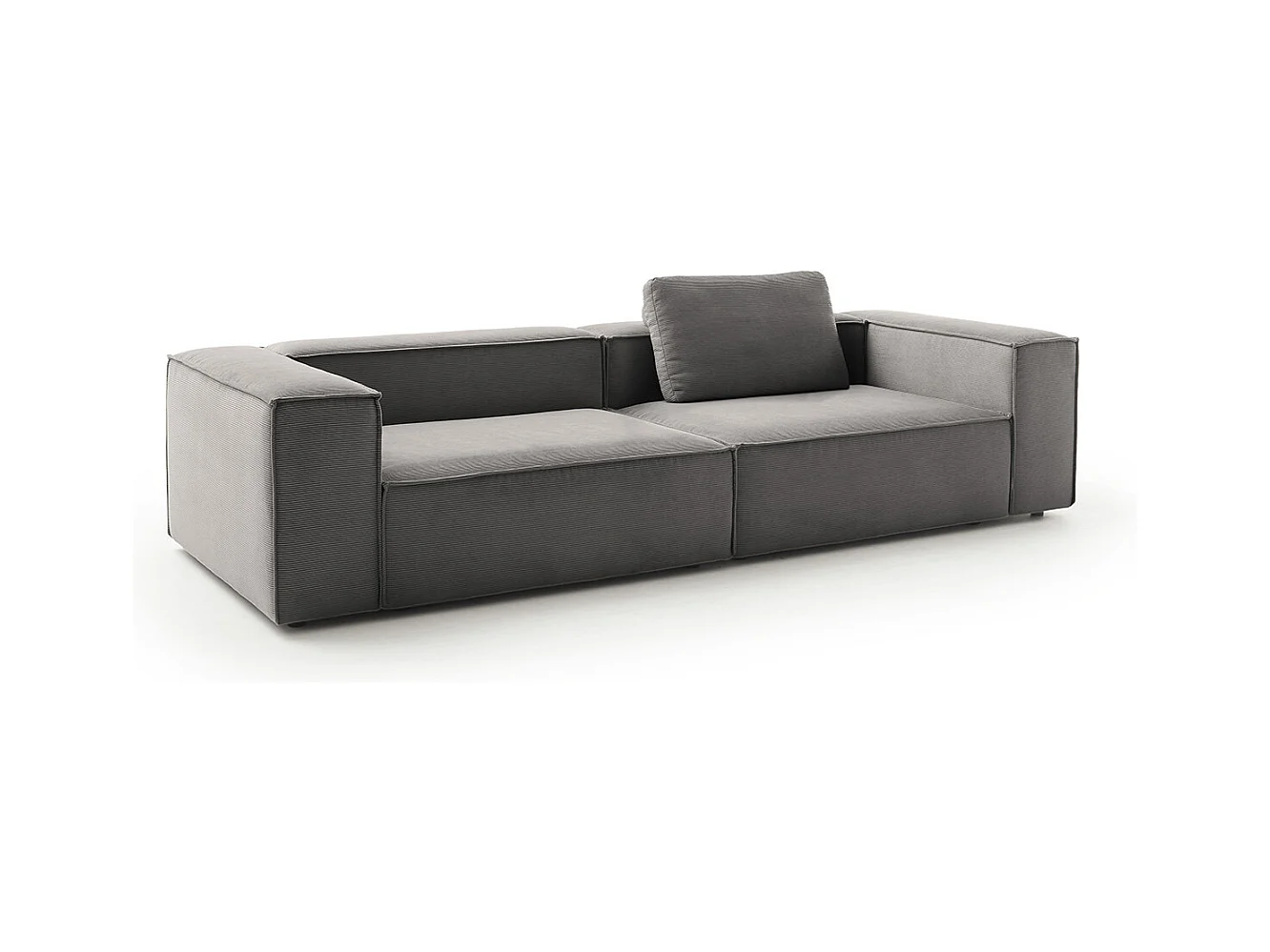 Canapé - anthracite Velours côtelé - CARMO