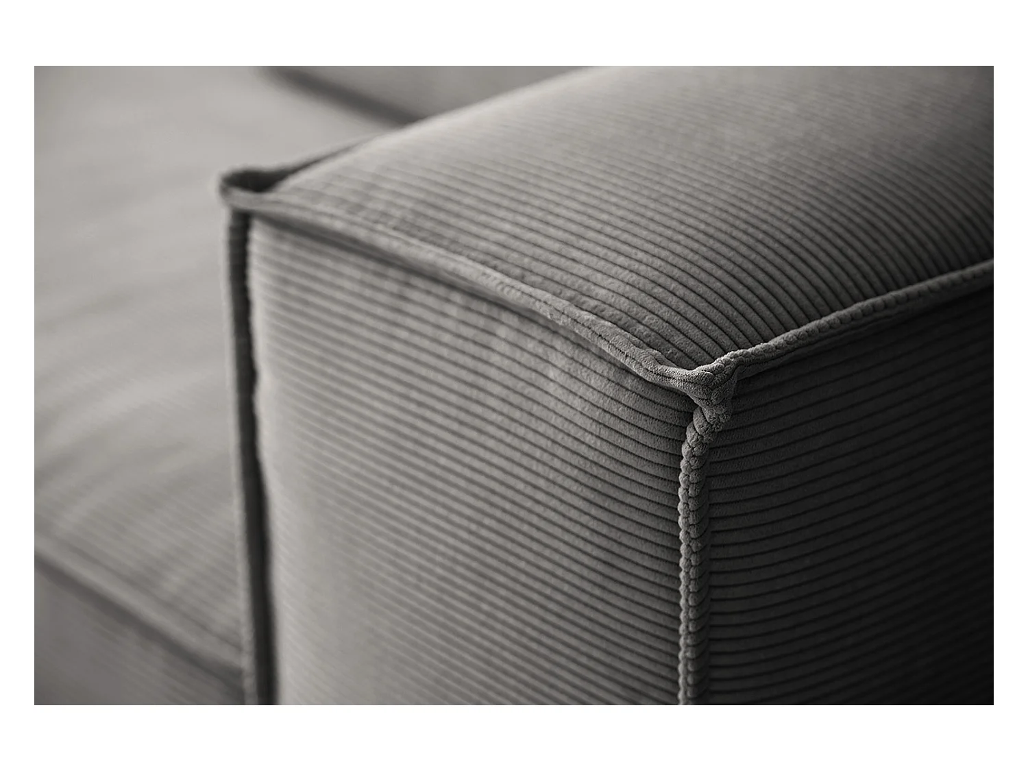 Canapé - anthracite Velours côtelé - CARMO