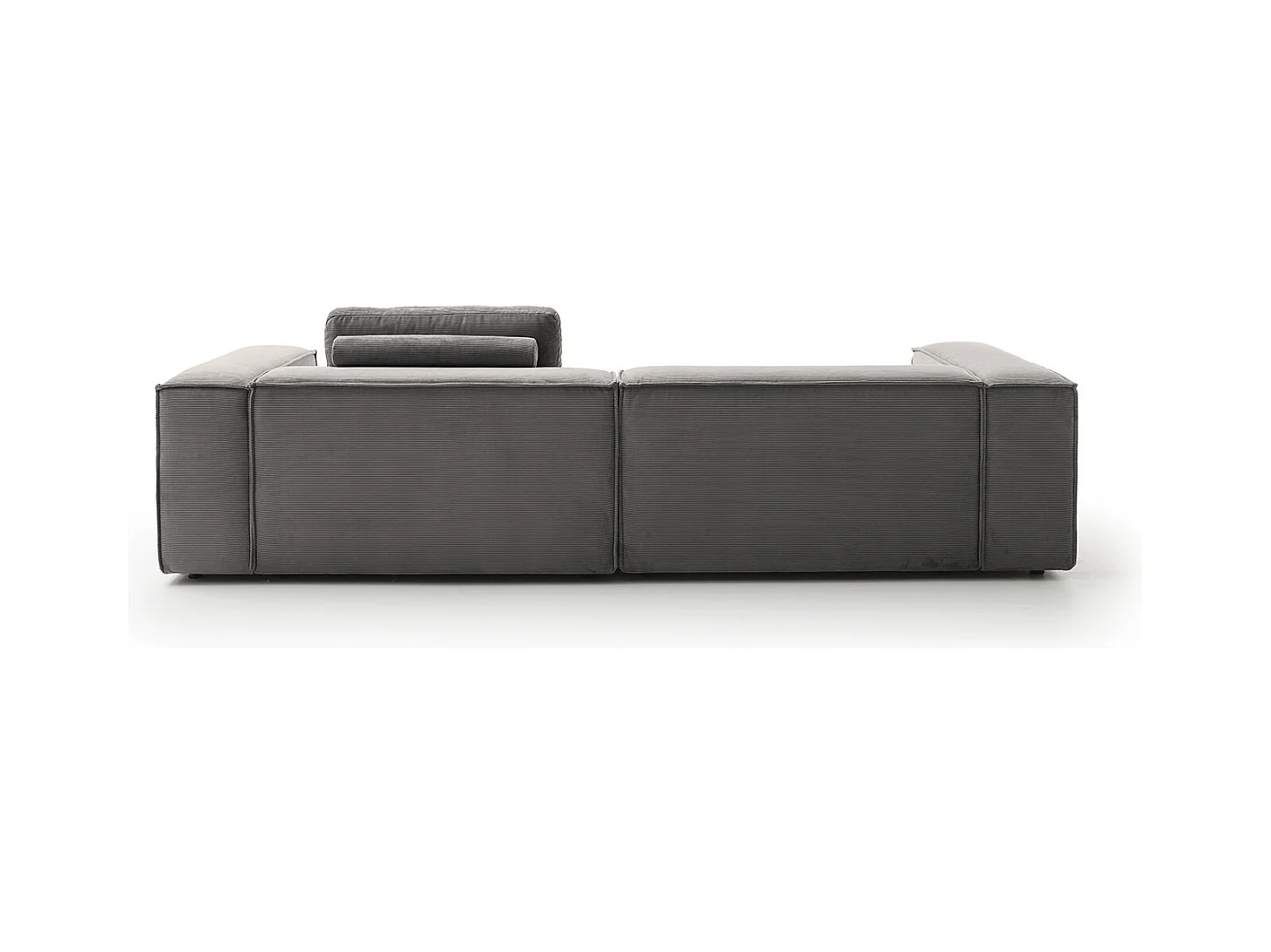 Canapé - anthracite Velours côtelé - CARMO