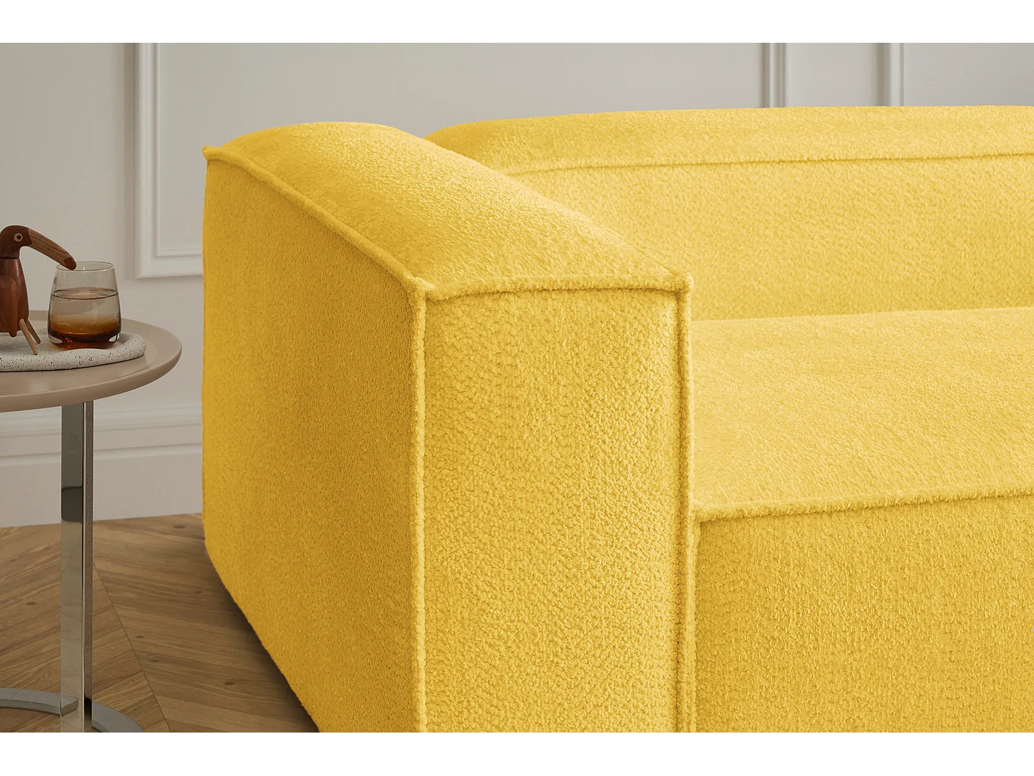 Ecksofa - Gelb Flachgewebe - CARMO