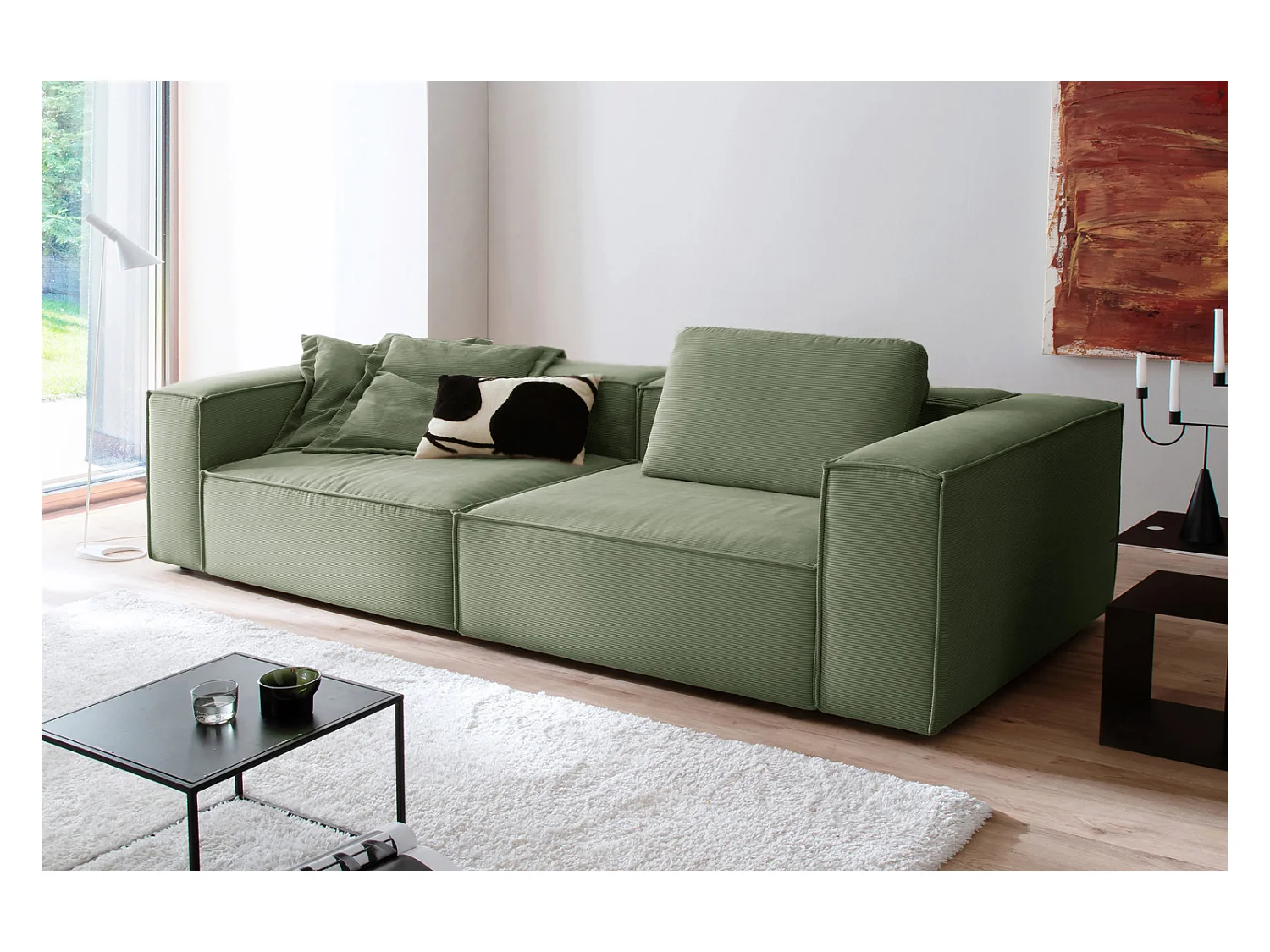 Canapé - Vert Velours côtelé - CARMO