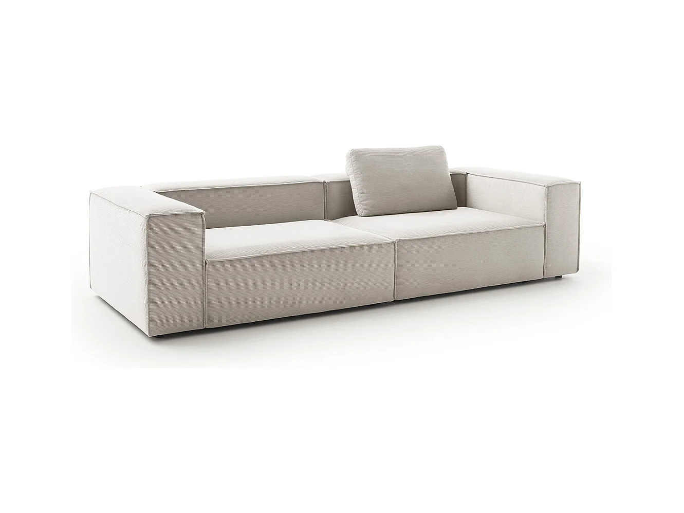 Canapé - argent Velours côtelé - CARMO