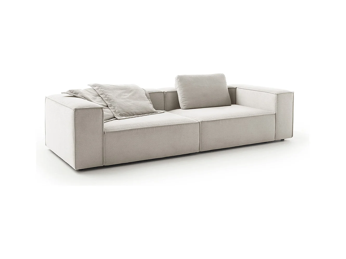 Canapé - argent Velours côtelé - CARMO