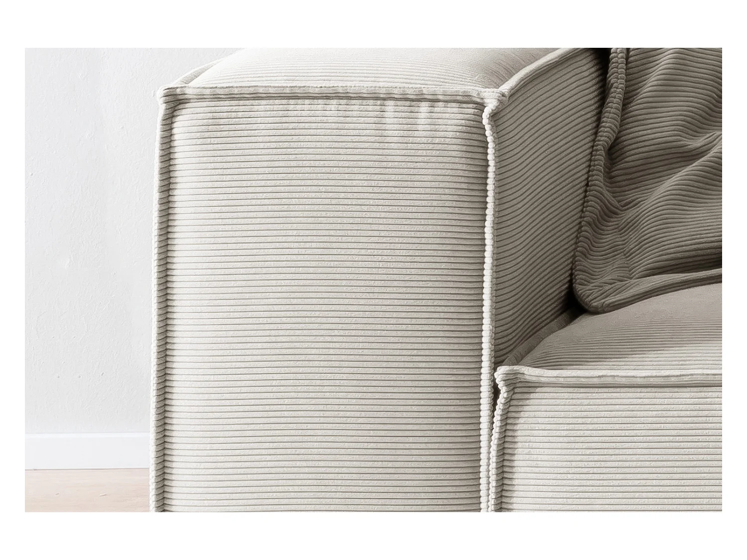 Canapé - argent Velours côtelé - CARMO